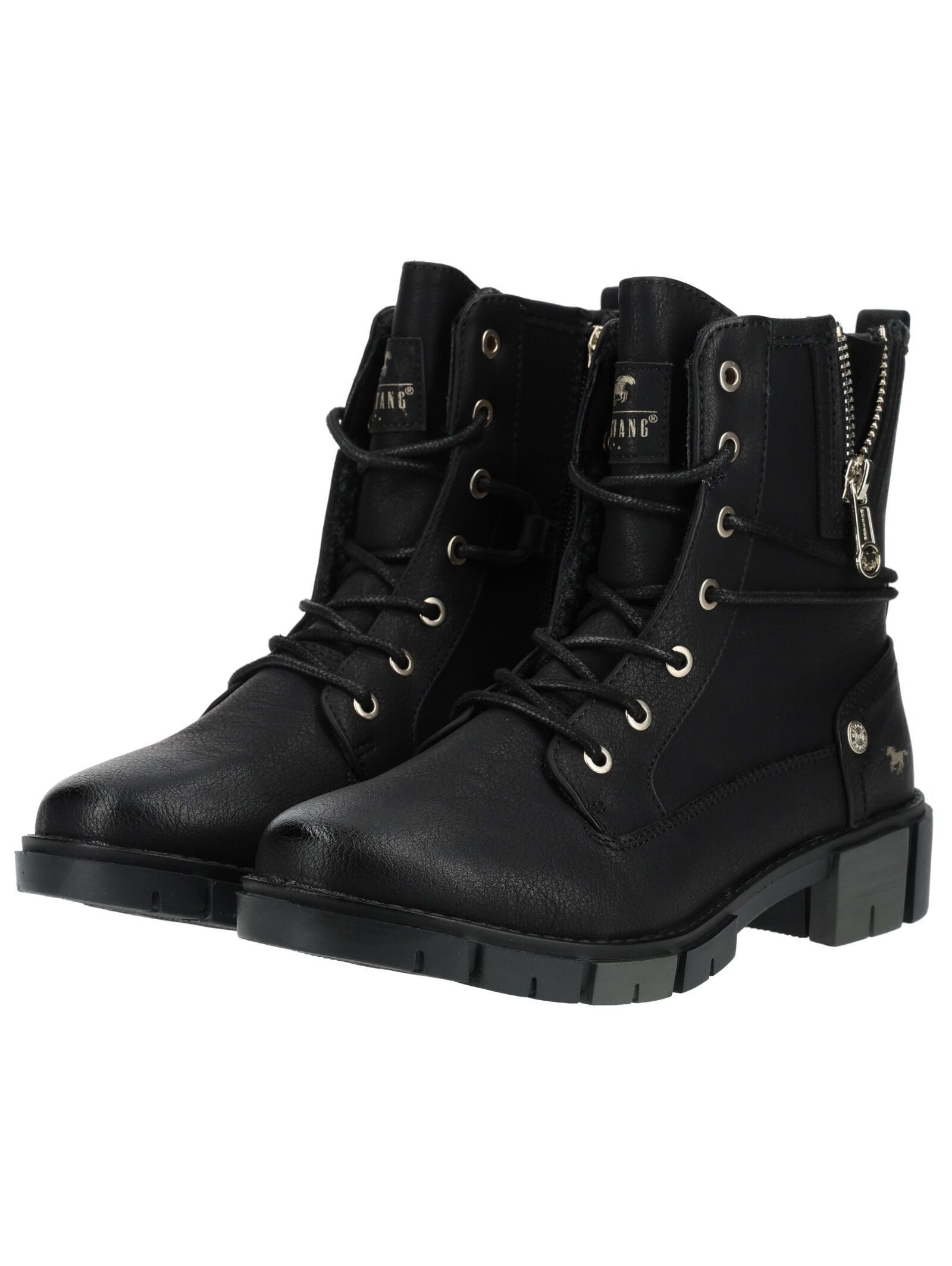 Mustang Shoes Mustang Shoes Stiefelette Lederimitat Schnürstiefelette – Bild 4 von 5