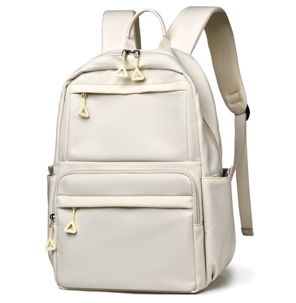 Dekorative Schulrucksack Weißer Freizeitrucksack Volumen mit für hohes Laptopfach, Schultasche, Studenten, Rucksack