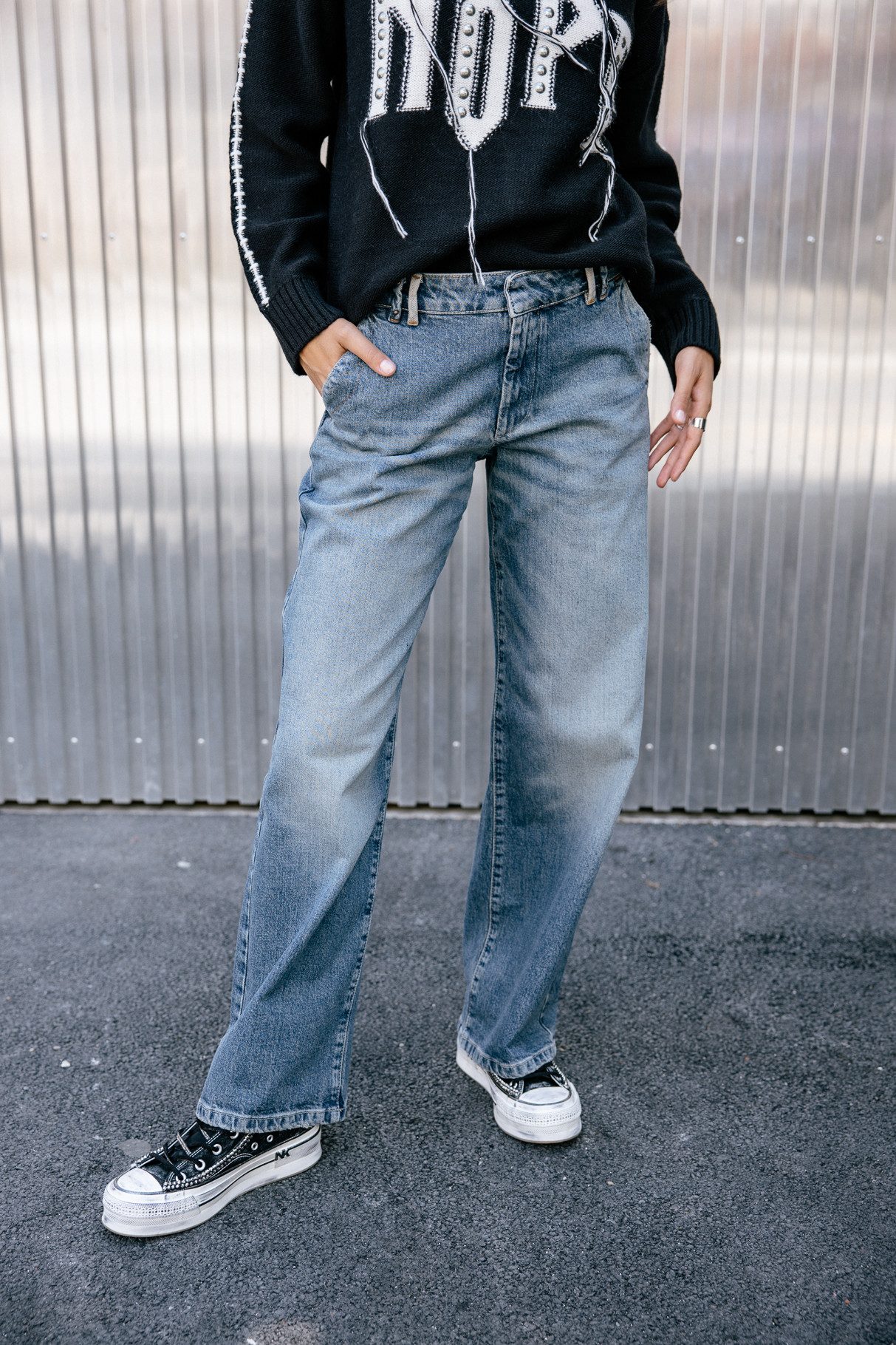 Freeman T. Porter Relax-fit-Jeans Nickie SDM - Weite Hose - Relaxed Fit Jeans