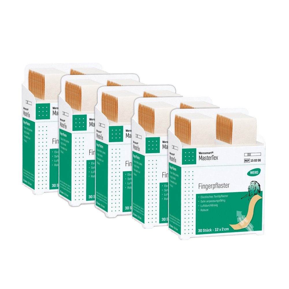 Werosmart® Wundpflaster Werosmart® MasterTex Wundpflaster (5 Einsätze, 150 St), Fingerpflaster