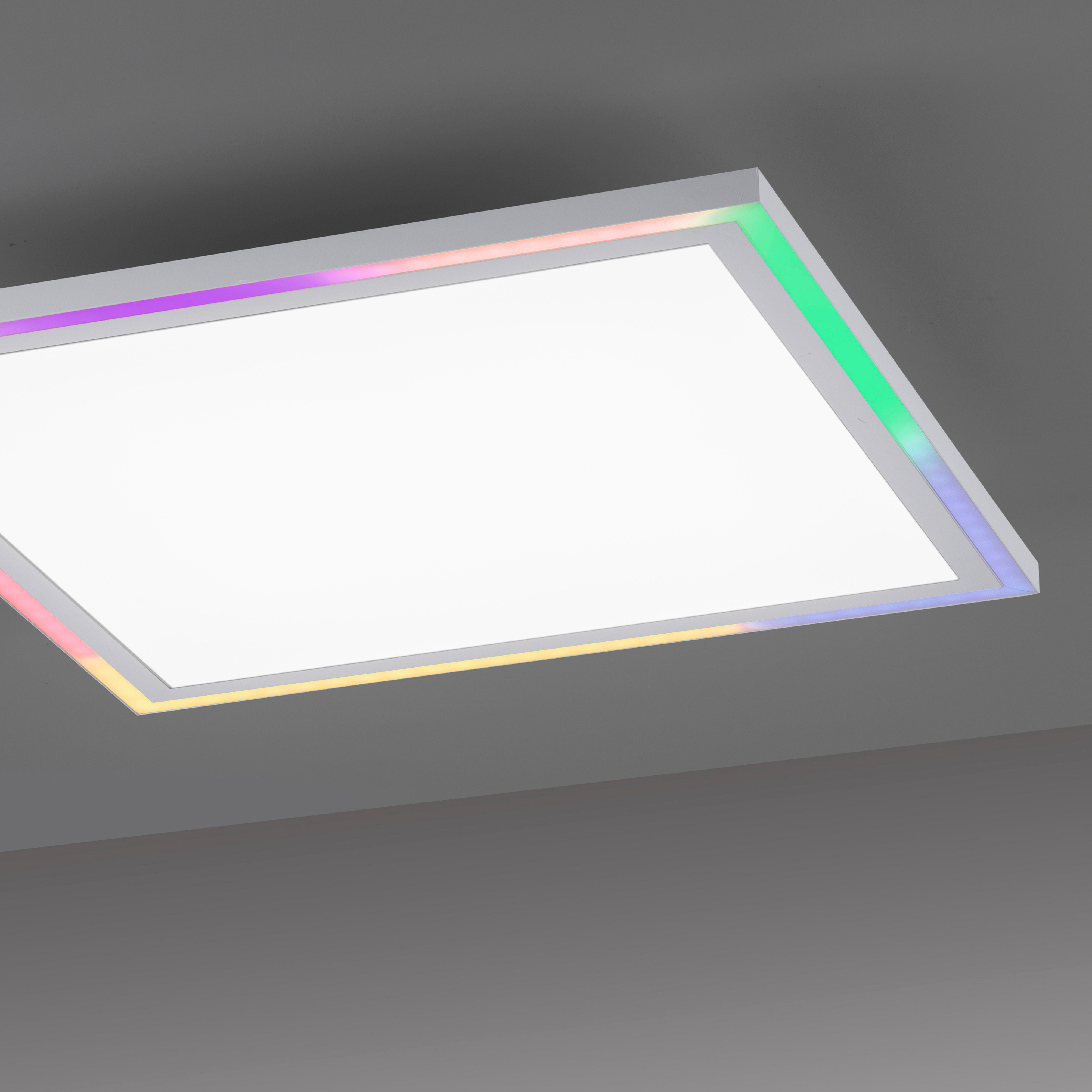 JUST LIGHT Deckenleuchte EDGING, LED fest integriert, warmweiß - kaltweiß, LED, CCT - über Fernbedienung, RGB-Rainbow, dimmbar, Funk inkl.