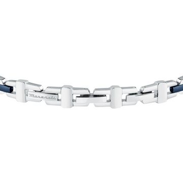 MASERATI Armband Bracelet IP BLU WHT CRYSTAL Herren 100% Edelstahl (1-tlg)