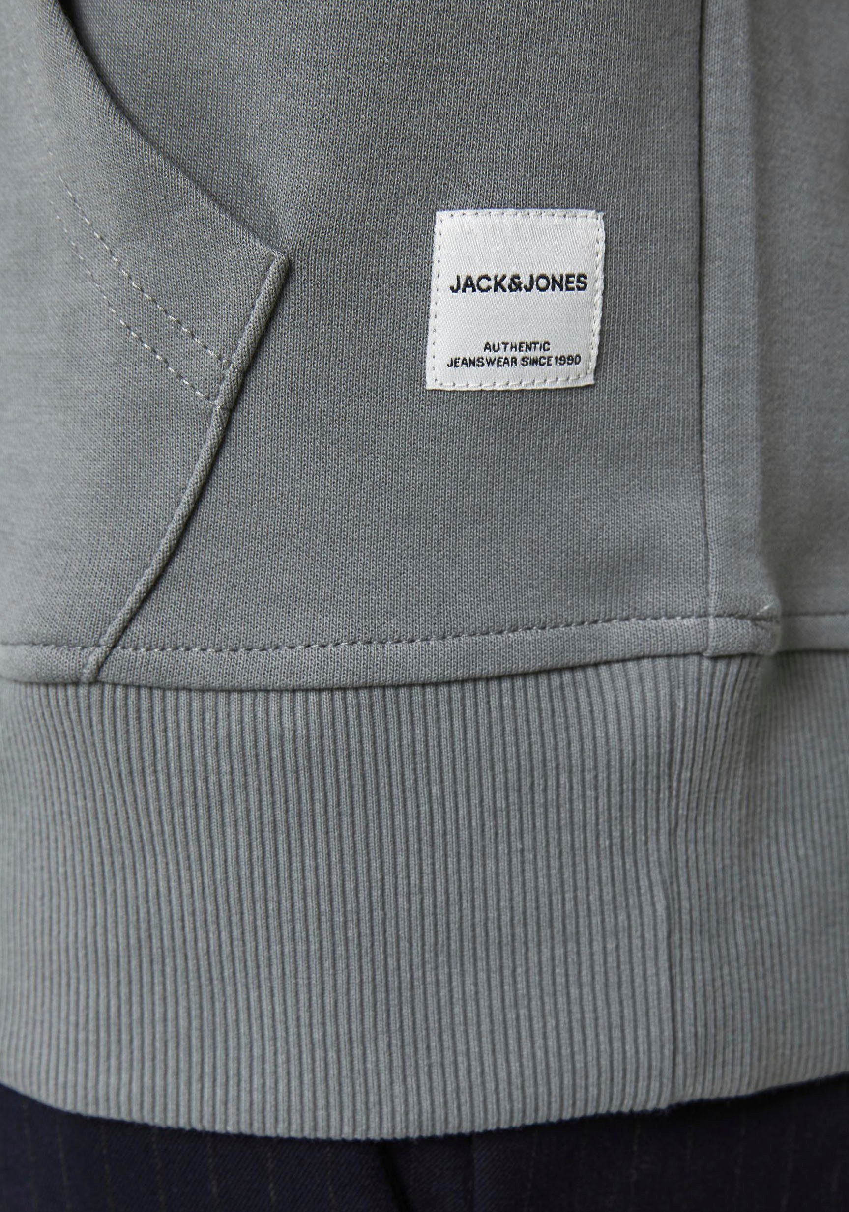 Jack & Jones Kapuzensweatshirt BASIC graugrün SWEAT HOOD