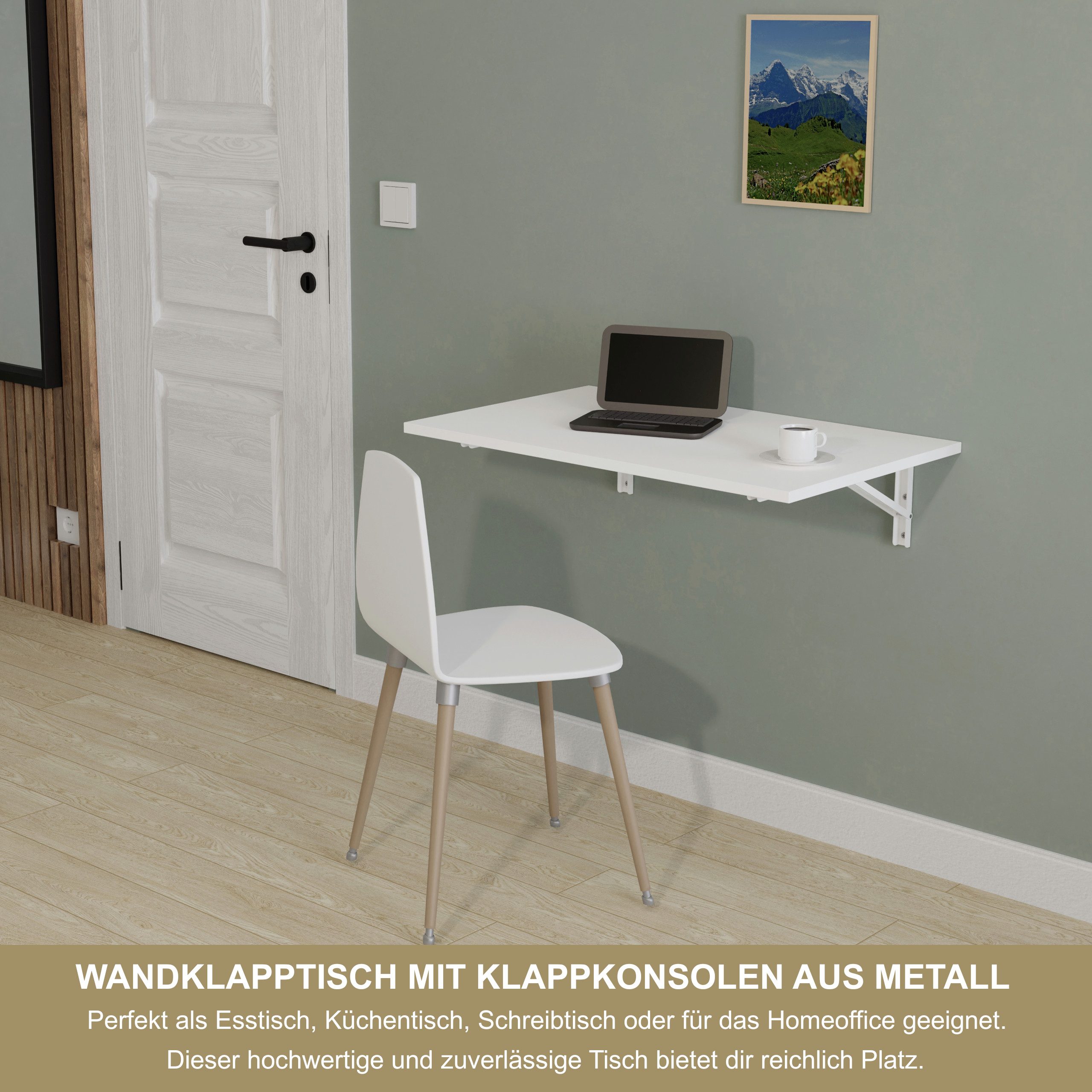 KDR Produktgestaltung Klapptisch 80x50 Wandklapptisch Esstisch Küchentisch günstig online kaufen