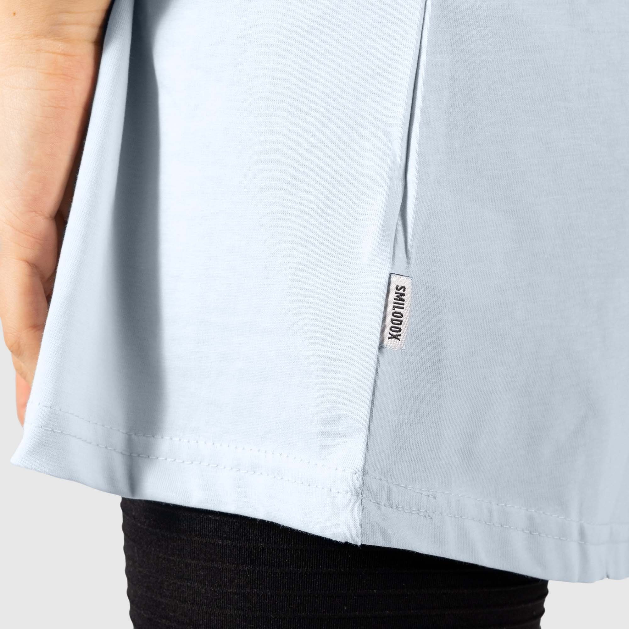 Hellblau Baumwolle Cheryl Oversize, Smilodox T-Shirt 100%