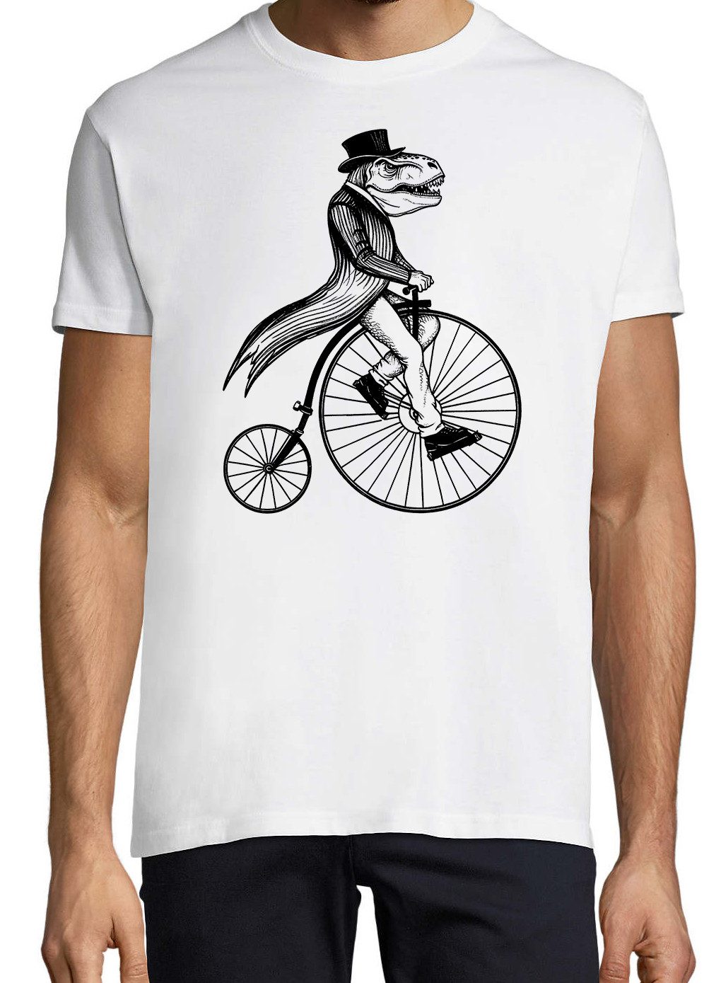 Youth Designz Print-Shirt T-Rex Zweirad Herren T-Shirt mit modischem Frontprint