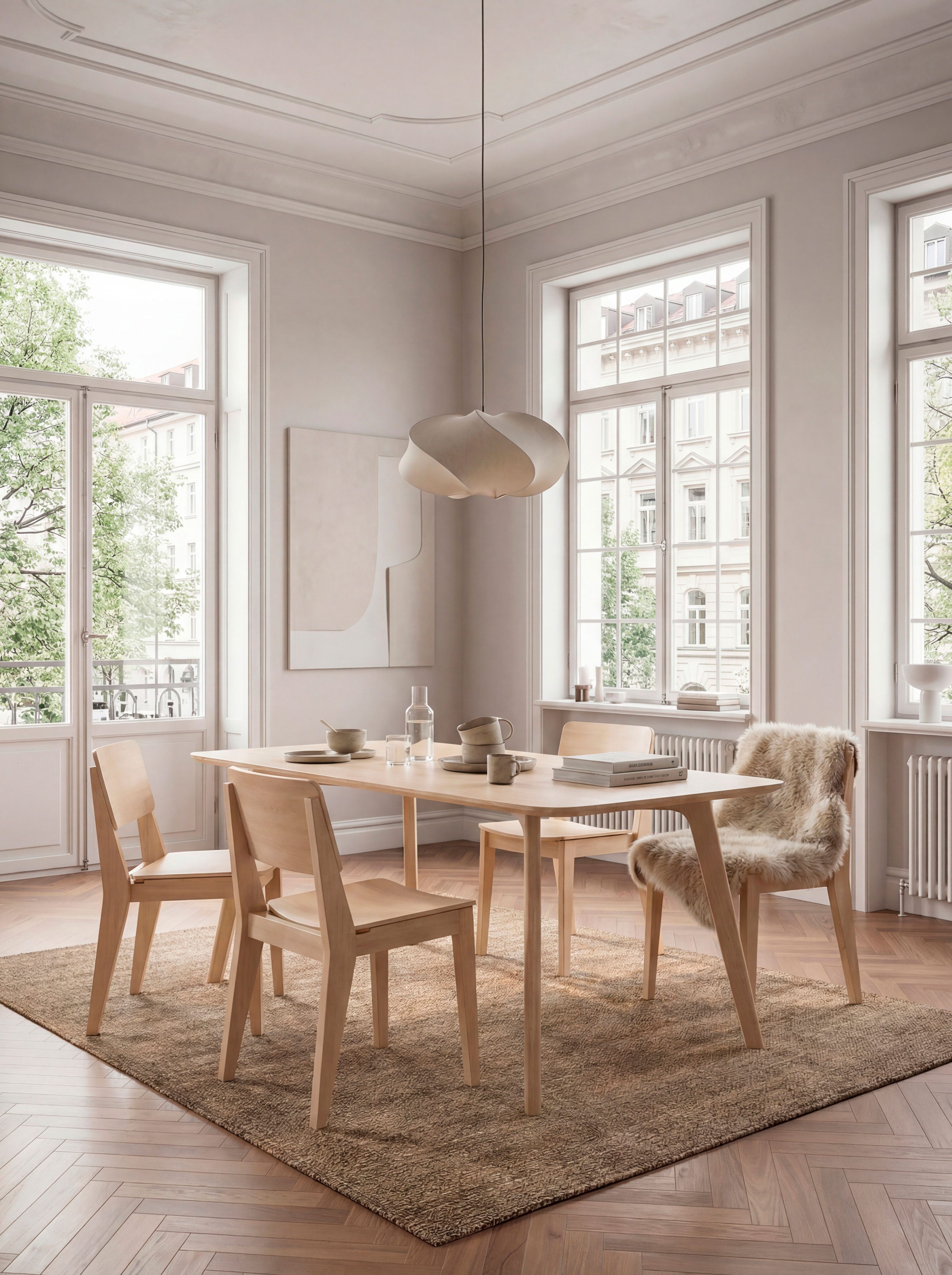 Cinas Esszimmer-Set Elvo Set - Oval, Designmöbel, Qualitätsmöbel, Dänisches Design, Holzmöbel