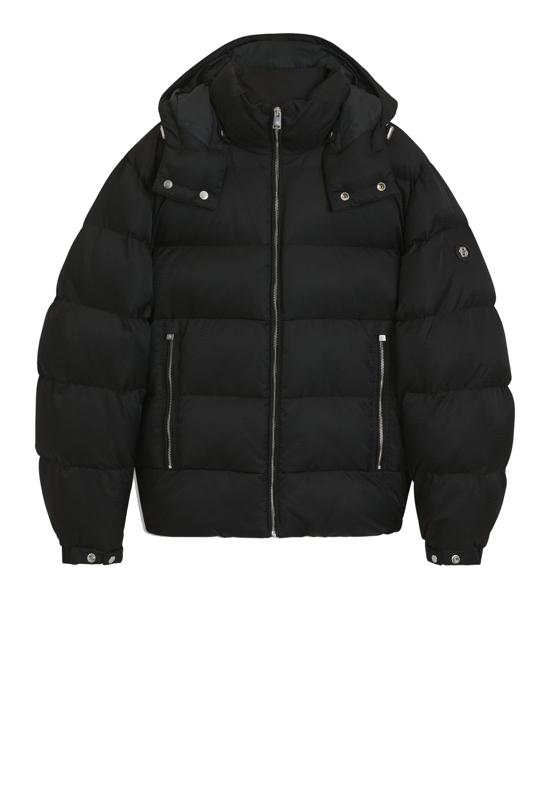 BOSS Kurzmantel wattierte Jacke mit Jacquard-Mikro-Monogrammen H-Corbinian-264 (1-tlg)