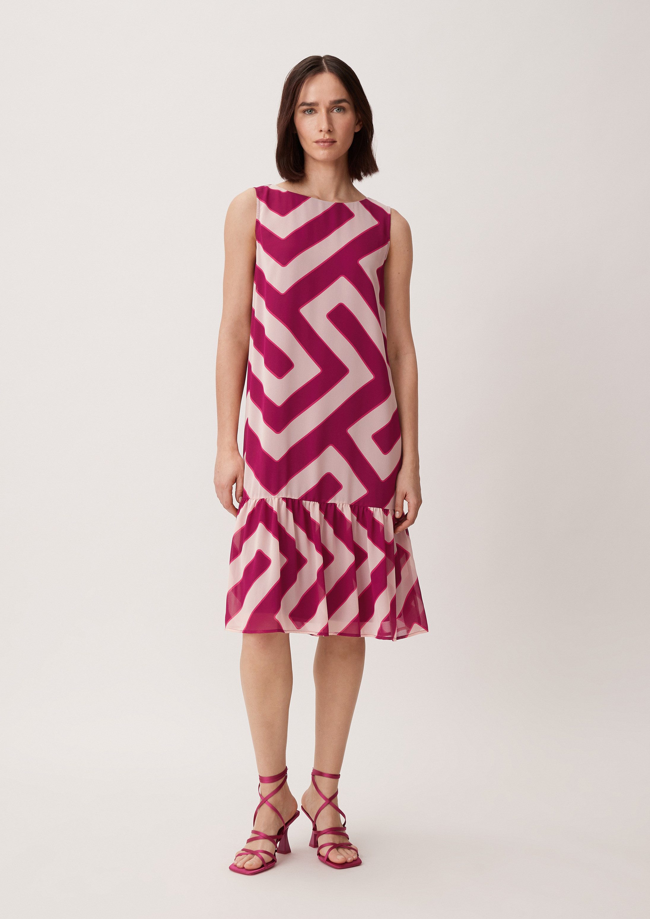 comma Minikleid Kleid Kleid mit Volants