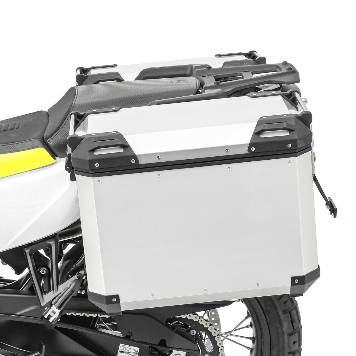 Bagtecs Kofferset Motorrad Alukoffer Set / Aluminium Seitenkoffer # QP48 + Adapter silbe
