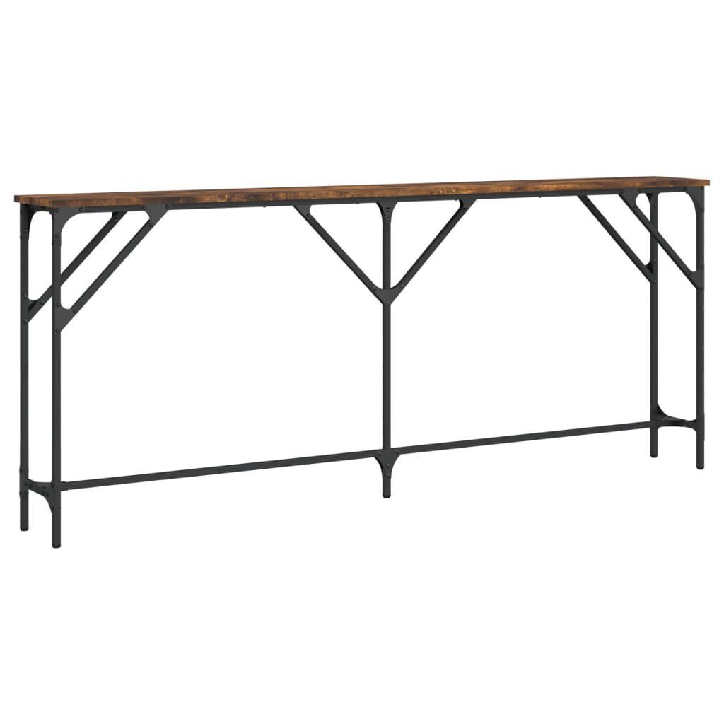 vidaXL Beistelltisch Konsolentisch Räuchereiche 180x23x75 cm günstig online kaufen