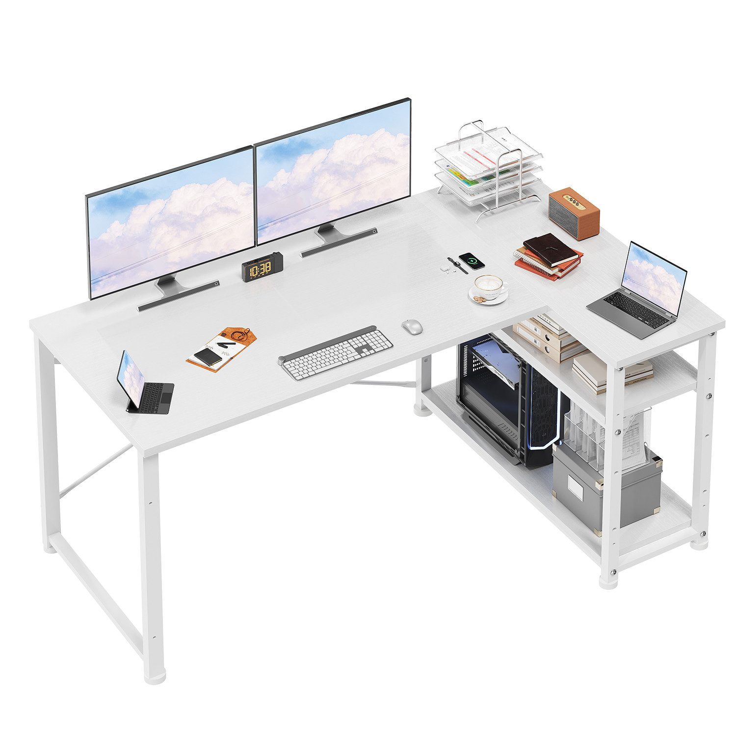 HOMALL Computertisch Eckschreibtisch Reversibel L Förmiger Schreibtisch mit günstig online kaufen