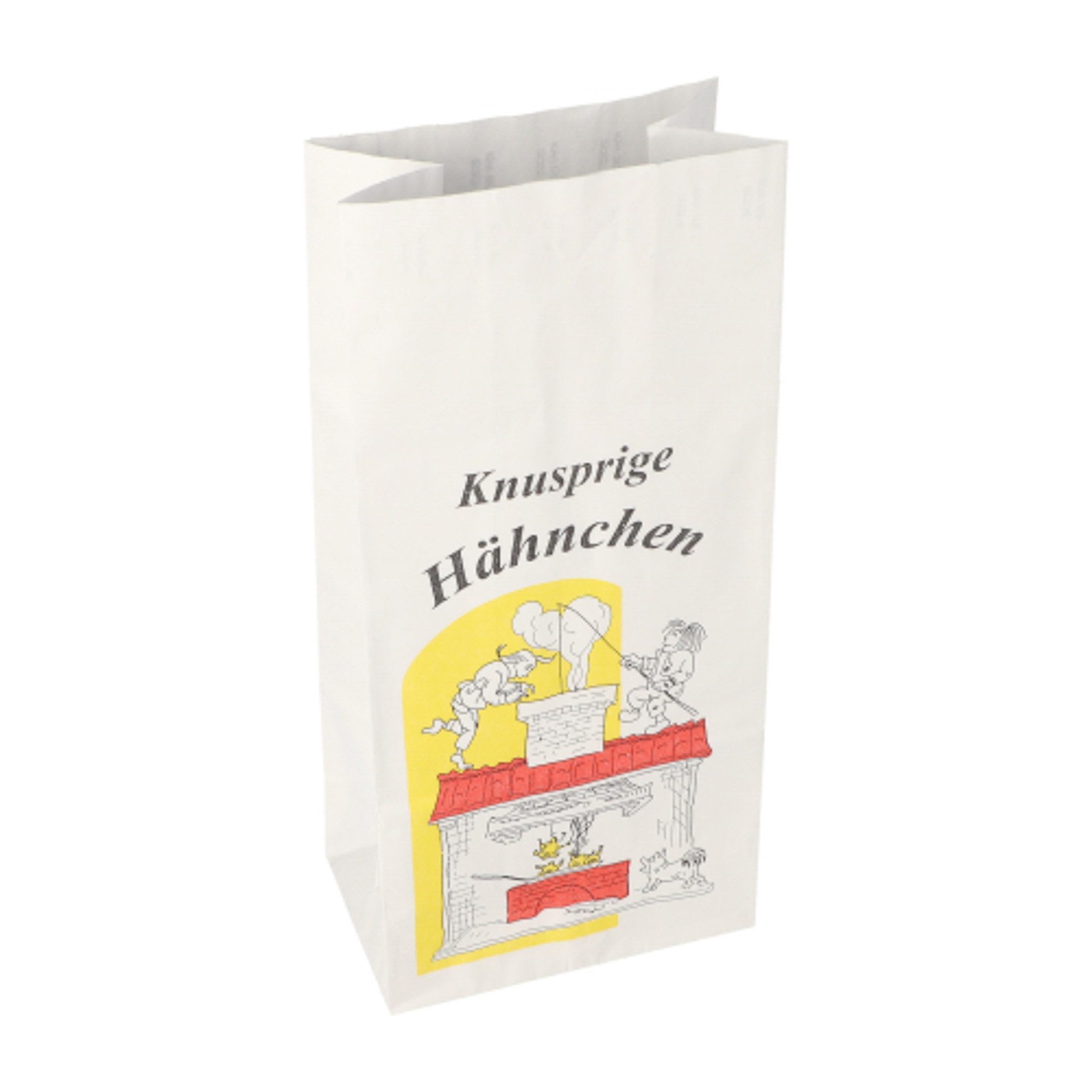 PAPSTAR Aufbewahrungstasche, Hähnchenbeutel Papier 28x13x8cm mit Alu Einlage 100 Stück Weiß