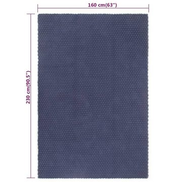Teppich Rechteckig Marineblau 160x230 cm Baumwolle, furnicato, Rechteckig