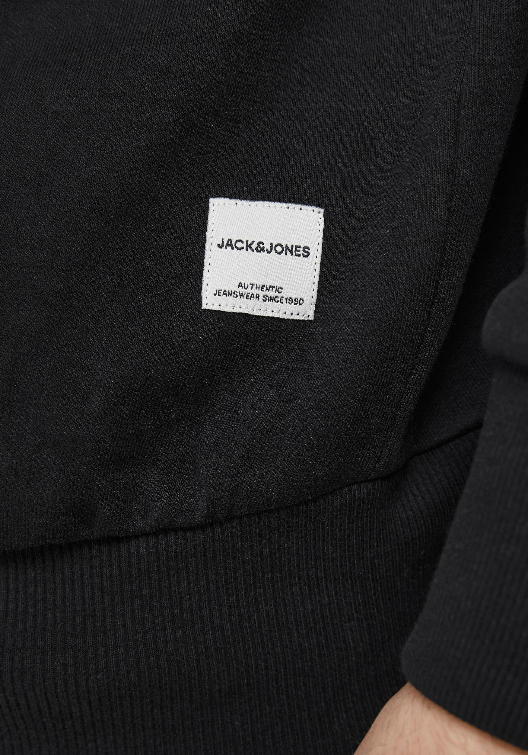BASIC Jack NECK & Jones schwarz Sweatshirt SWEAT PlusSize (Packung) CREW