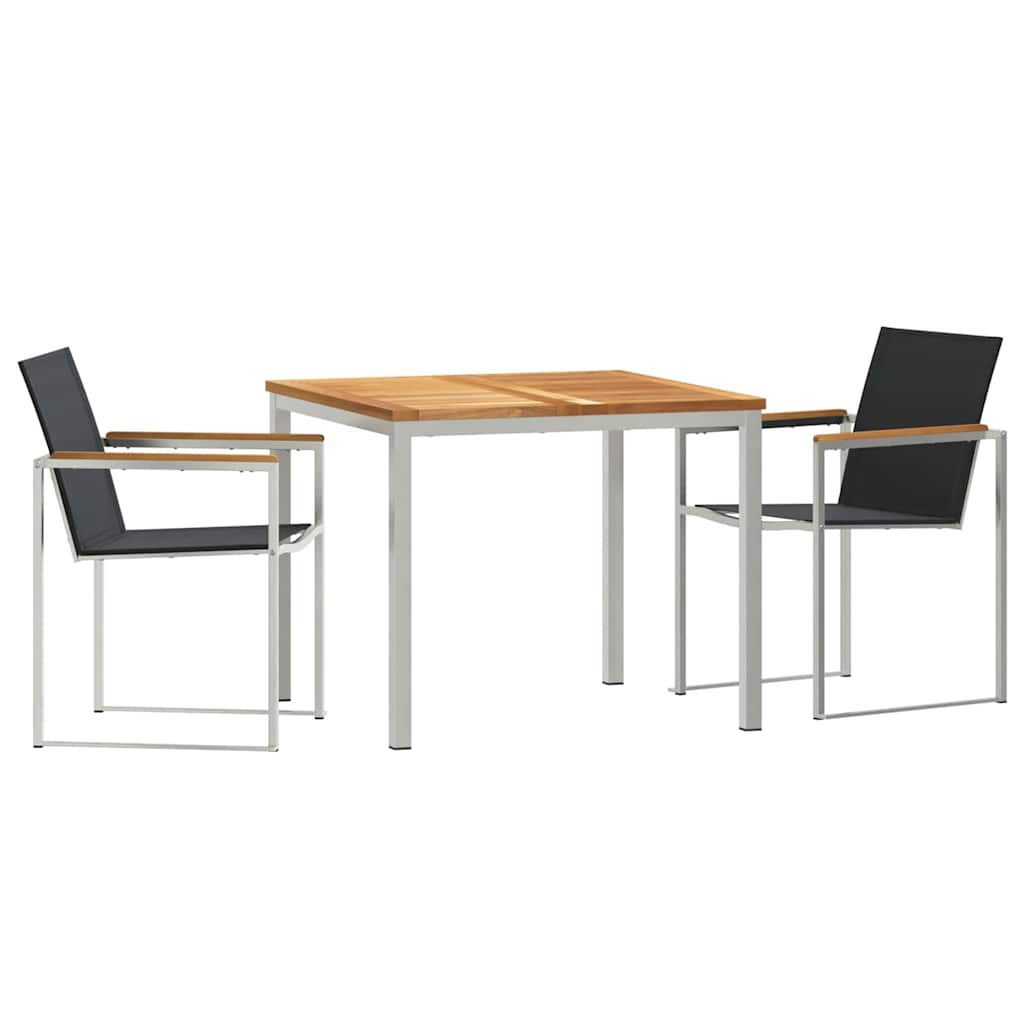 vidaXL Gartenlounge-Set Garten-Ess-Set 3 pcs Massives holz, (3-tlg)
