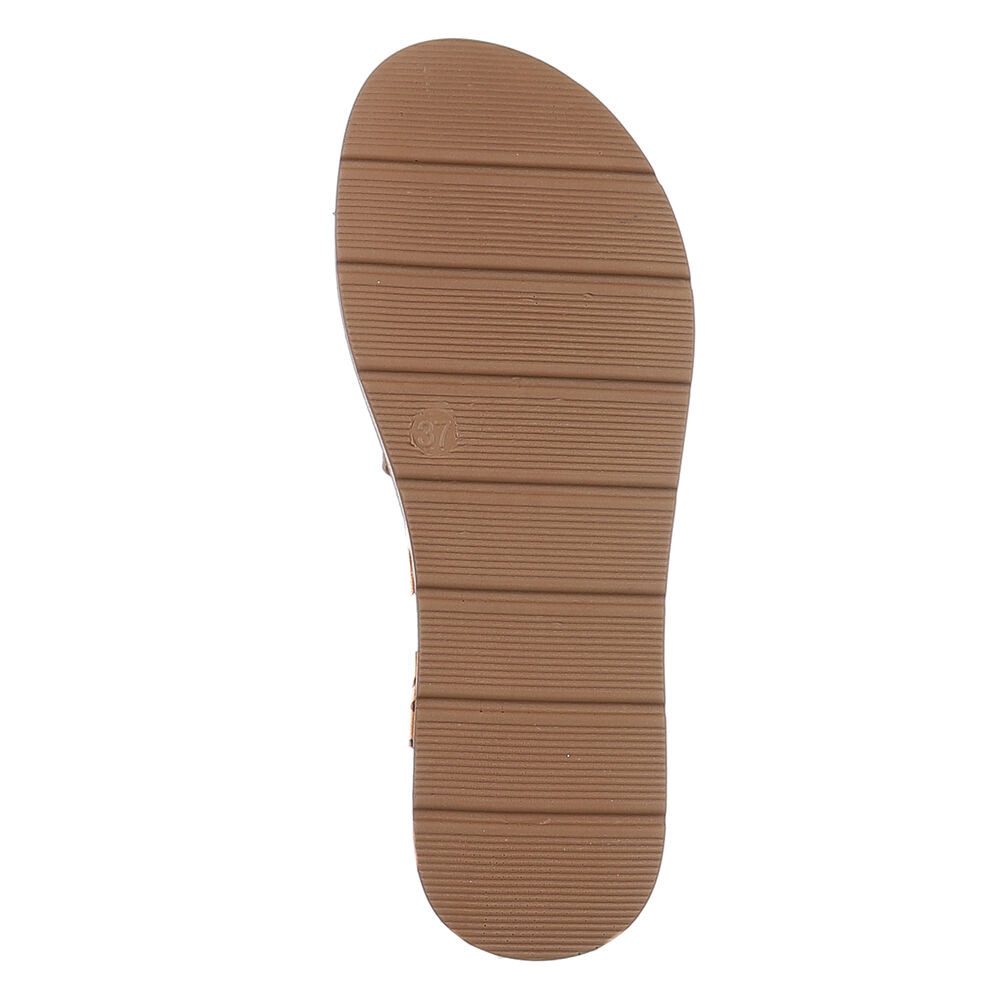 Ital-Design Modische Sommer-Sandalen mit verstellbaren Riemen Riemchensandalette (89542918) Flach Riemchensandalen in Braun – Bild 3 von 5