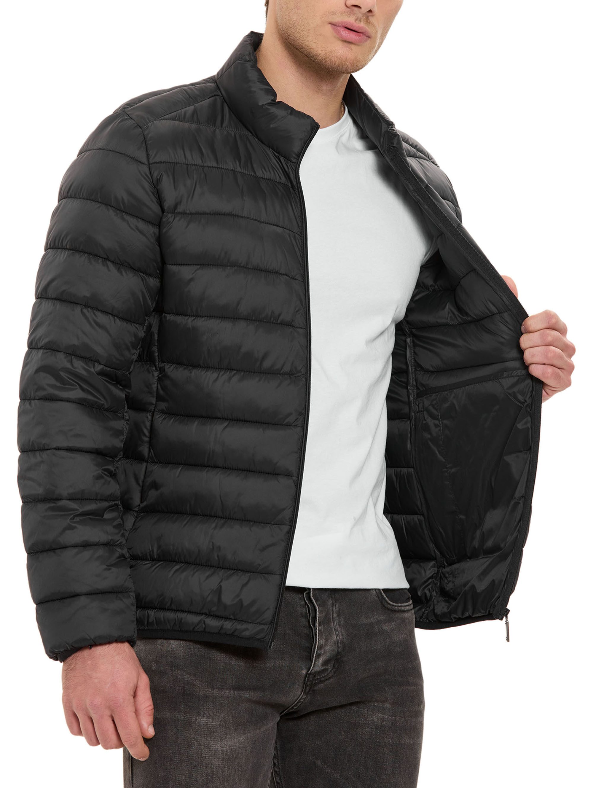 RedBridge Sommerjacke mit Stehkragen und Reißverschluss Steppjacke Casual Leichte Wattierung, horizontale Steppung – Bild 5 von 5