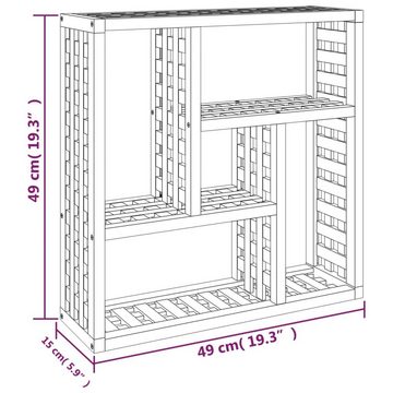 vidaXL Regal Wandregal 49x15x49 cm Massivholz Nussbaum