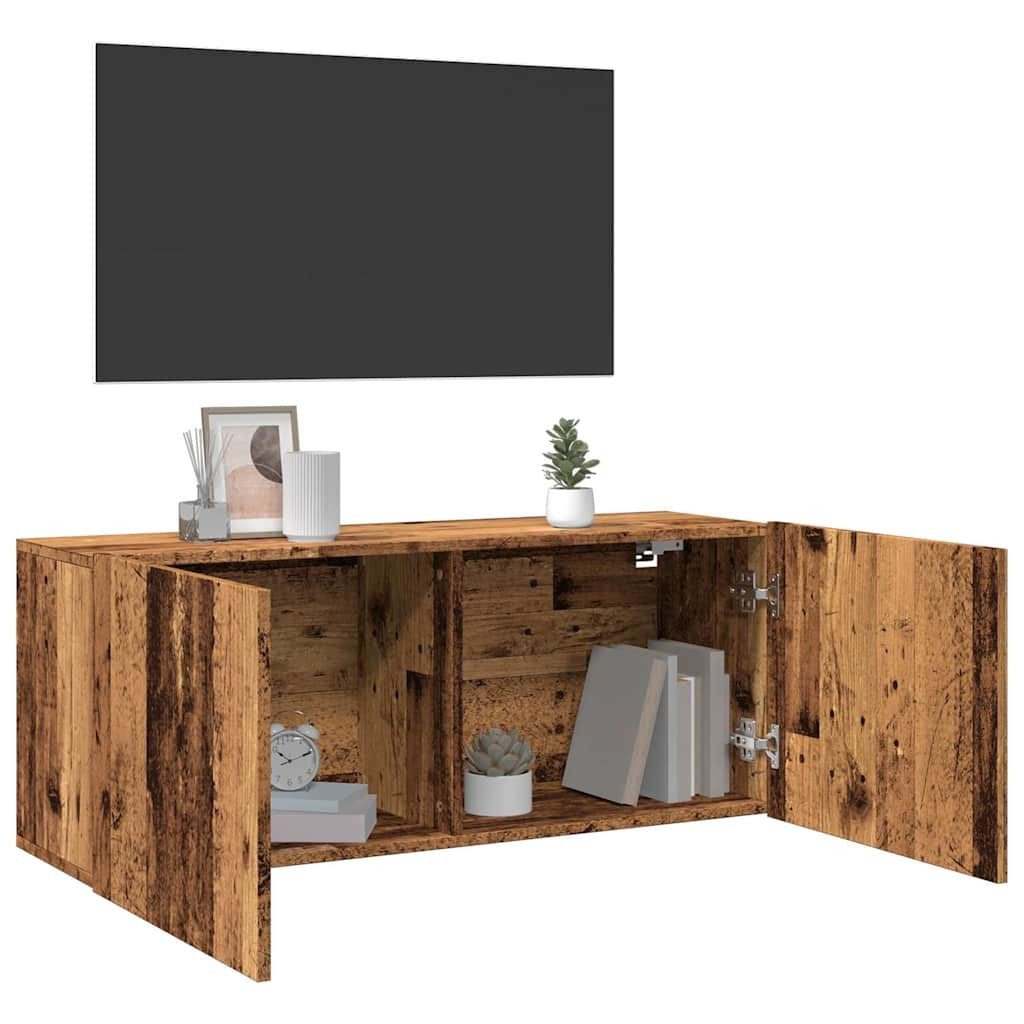 vidaXL TV-Wand TV-Wandschrank Altholz-Optik 100x30x41 cm, (1-St)