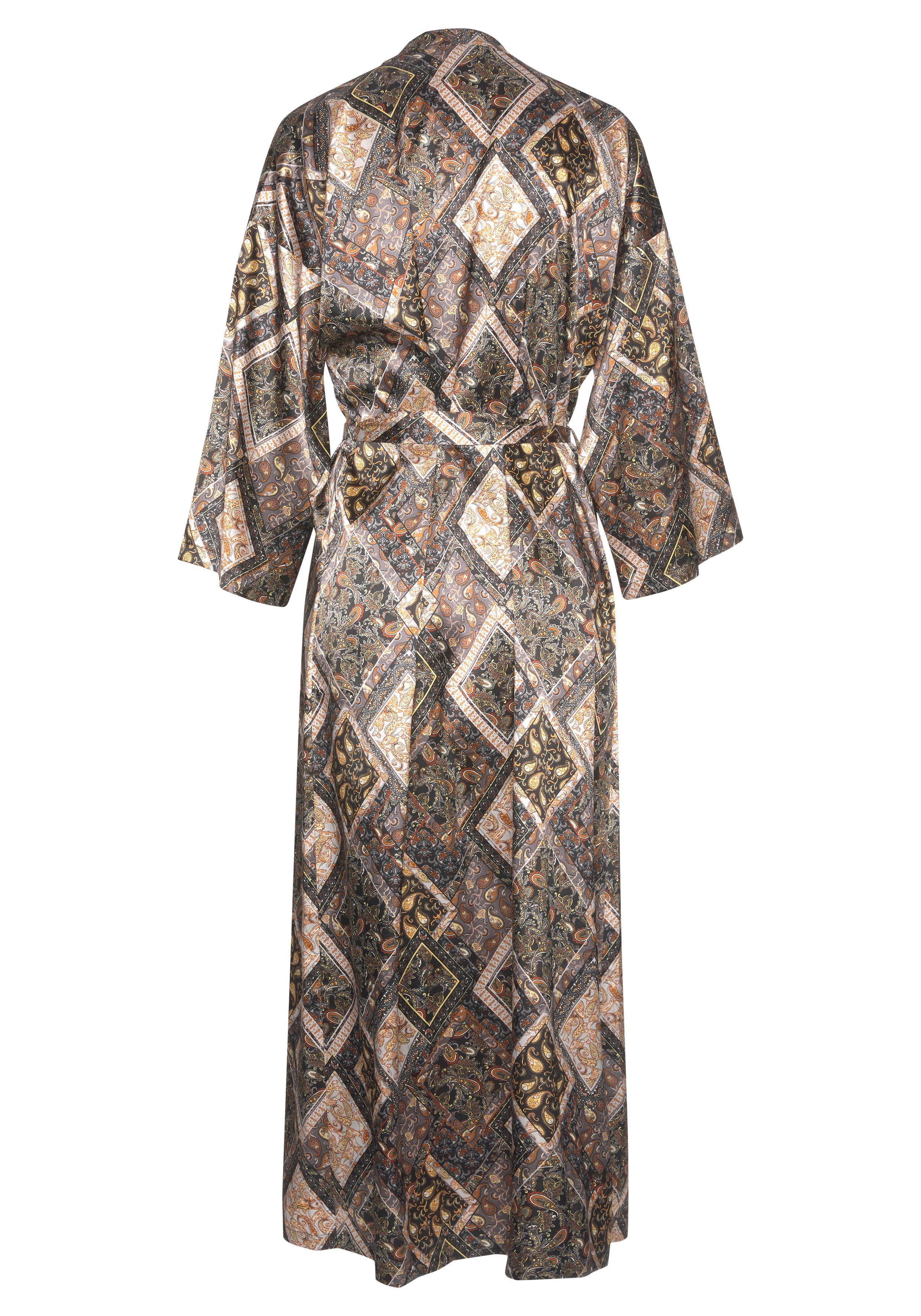 Kimono, Satin Langform, LASCANA