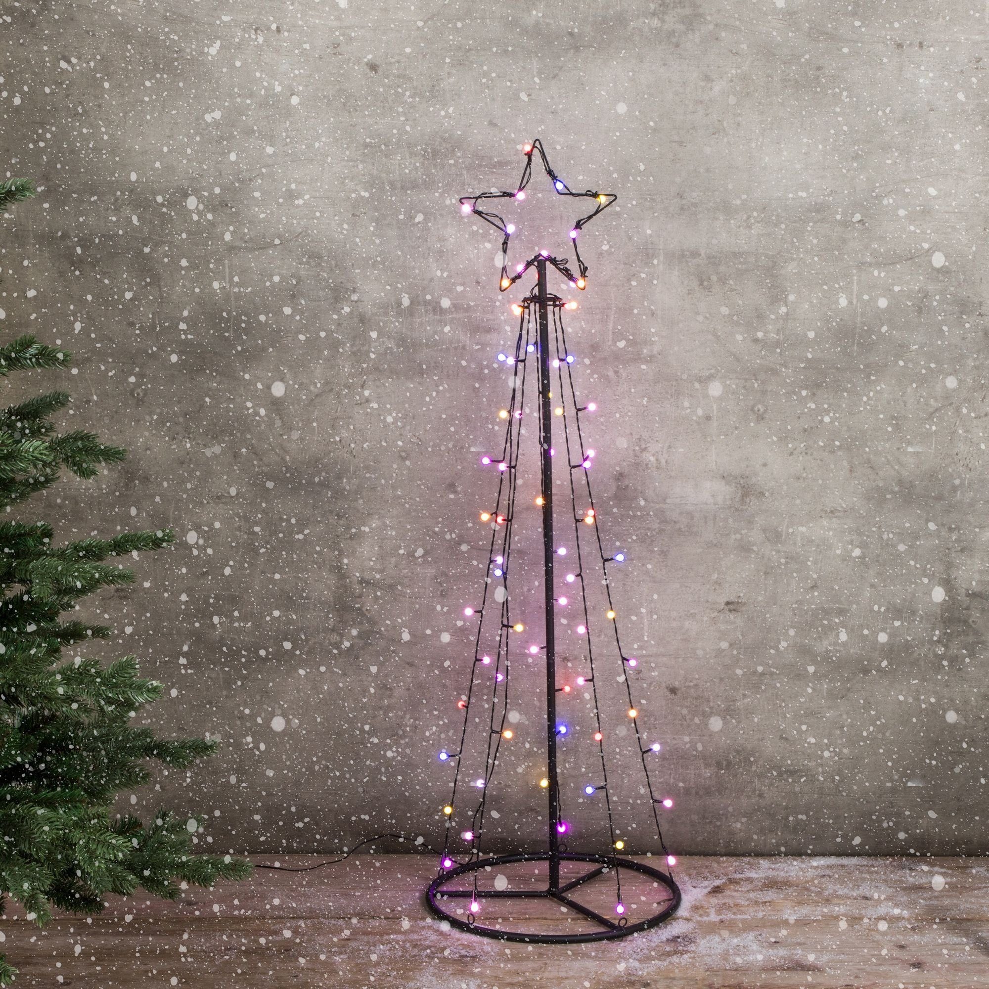 GartenHero Künstlicher Weihnachtsbaum LED Farbwechsel, Farbwechsel Leuchtfunktionen 11 Fernbedienung LEDs, 11 Leuchtfunktionen, Weihnachtsbaum