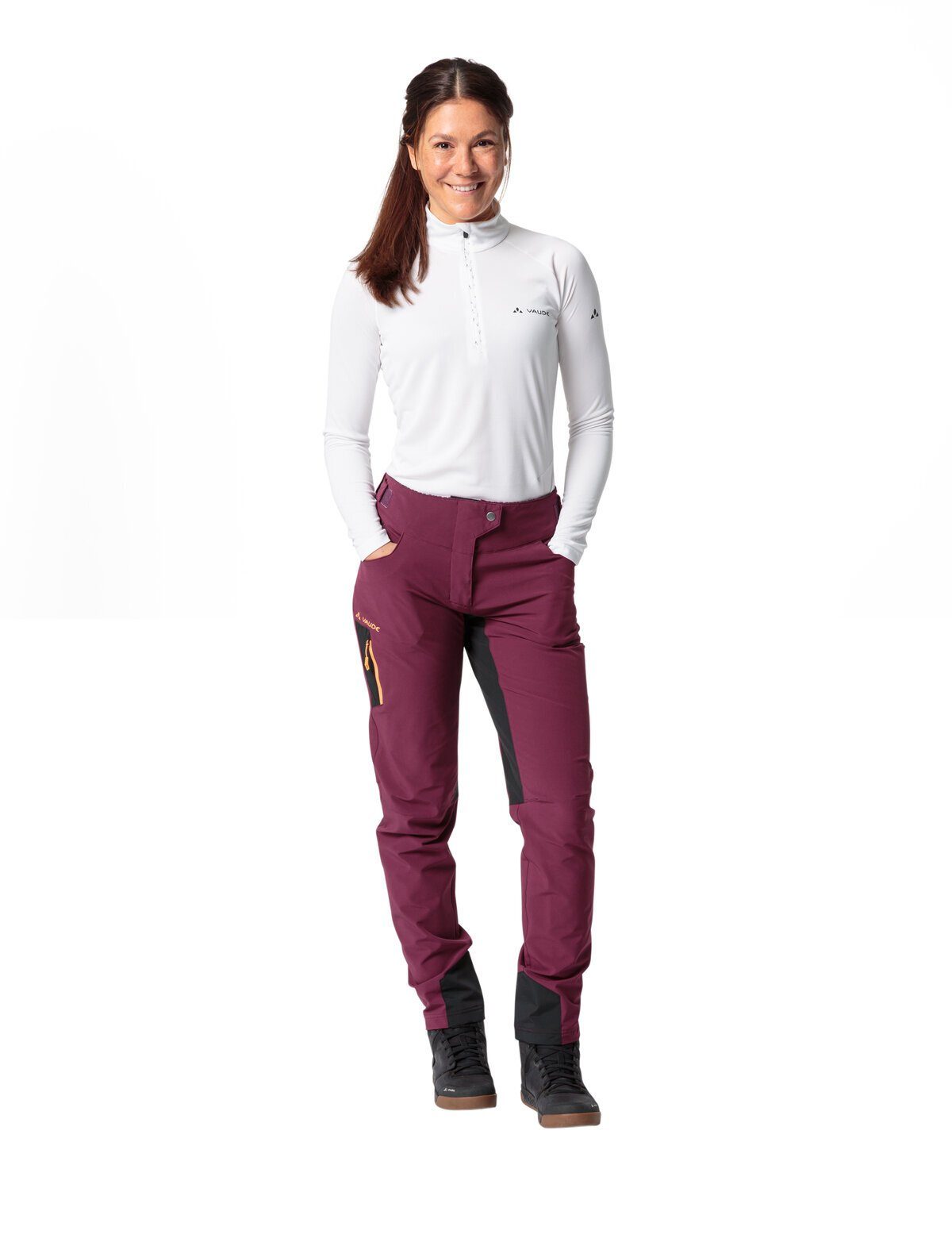 VAUDE Funktionshose Women's Qimsa Light Softshell Pants (1-tlg) atmungsaktive und schnelltrocknende Radhose