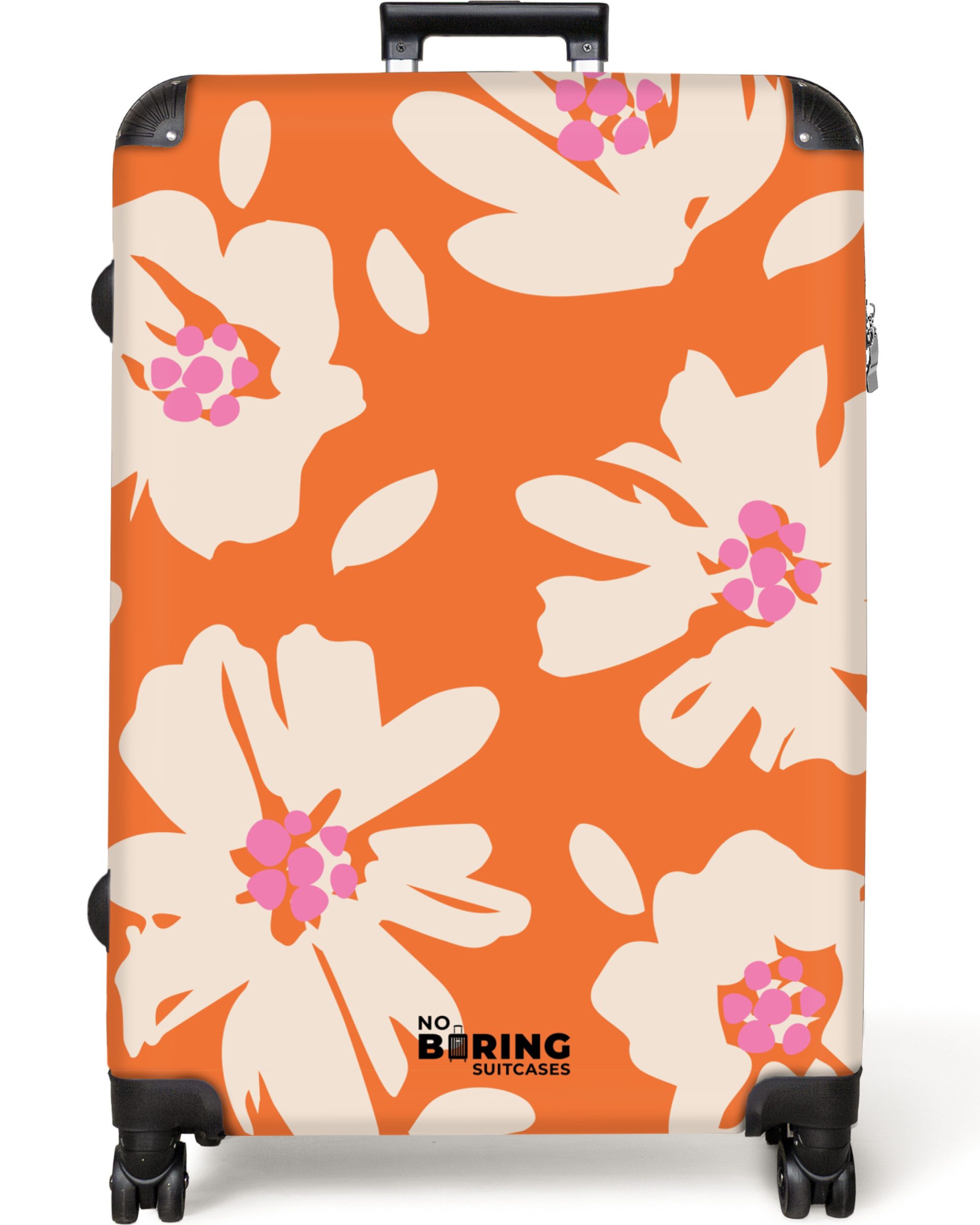 NoBoringSuitcases.com© Hartschalen-Trolley Orange mit beigen und günstig online kaufen