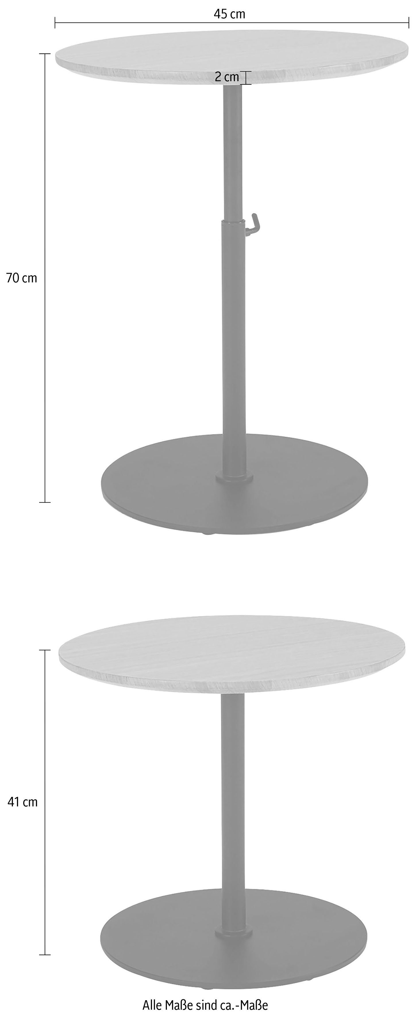 Tisch, Kiffa INNOVATION LIVING stufenlos cm 70 Couchtisch ™ höhenverstellbar bis
