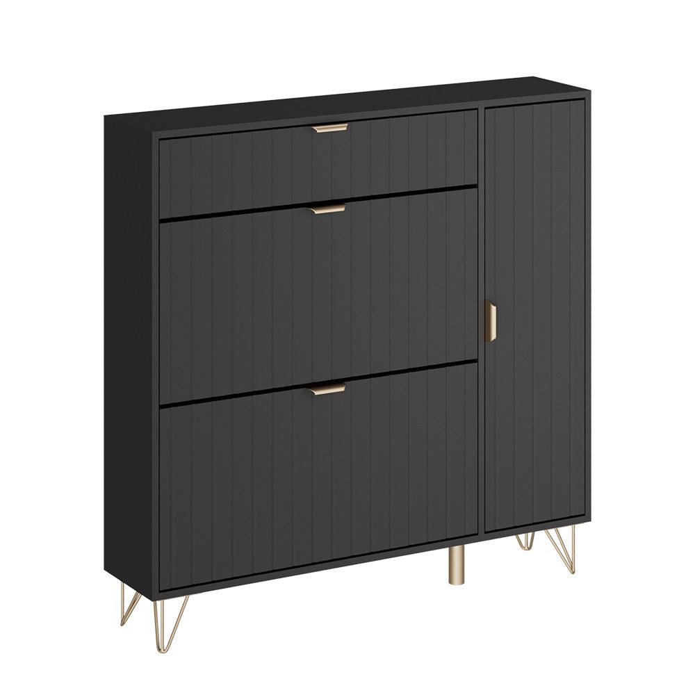 Vicco Schuhschrank Helge, Schwarz, 108 x 107.5 cm (1-St) günstig online kaufen