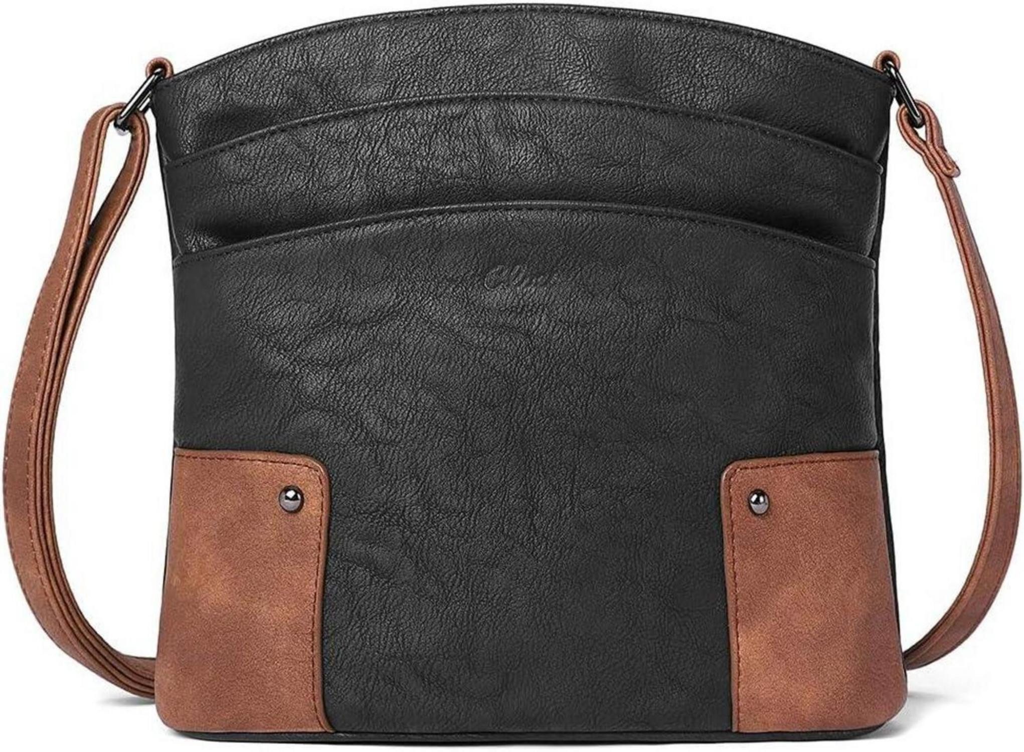 Umhängetasche Umhängetasche Damen Klein Crossbody Clutch Handytasche Schwarz Braun