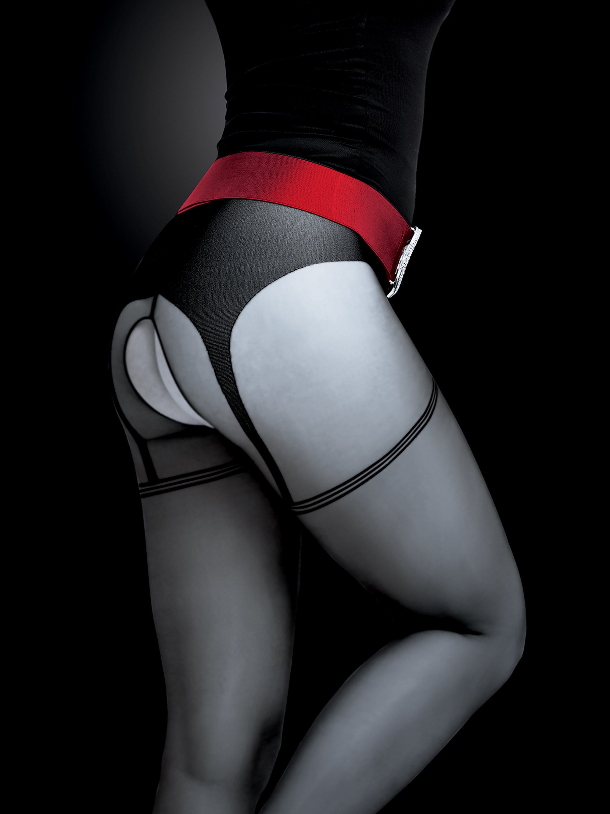 NOQ by Knittex Ouvert Strumpfhose Fantasy by night (Packung 1 Paar) Ouvert Strumpfhose 20DEN Strapsstrumpfoptik