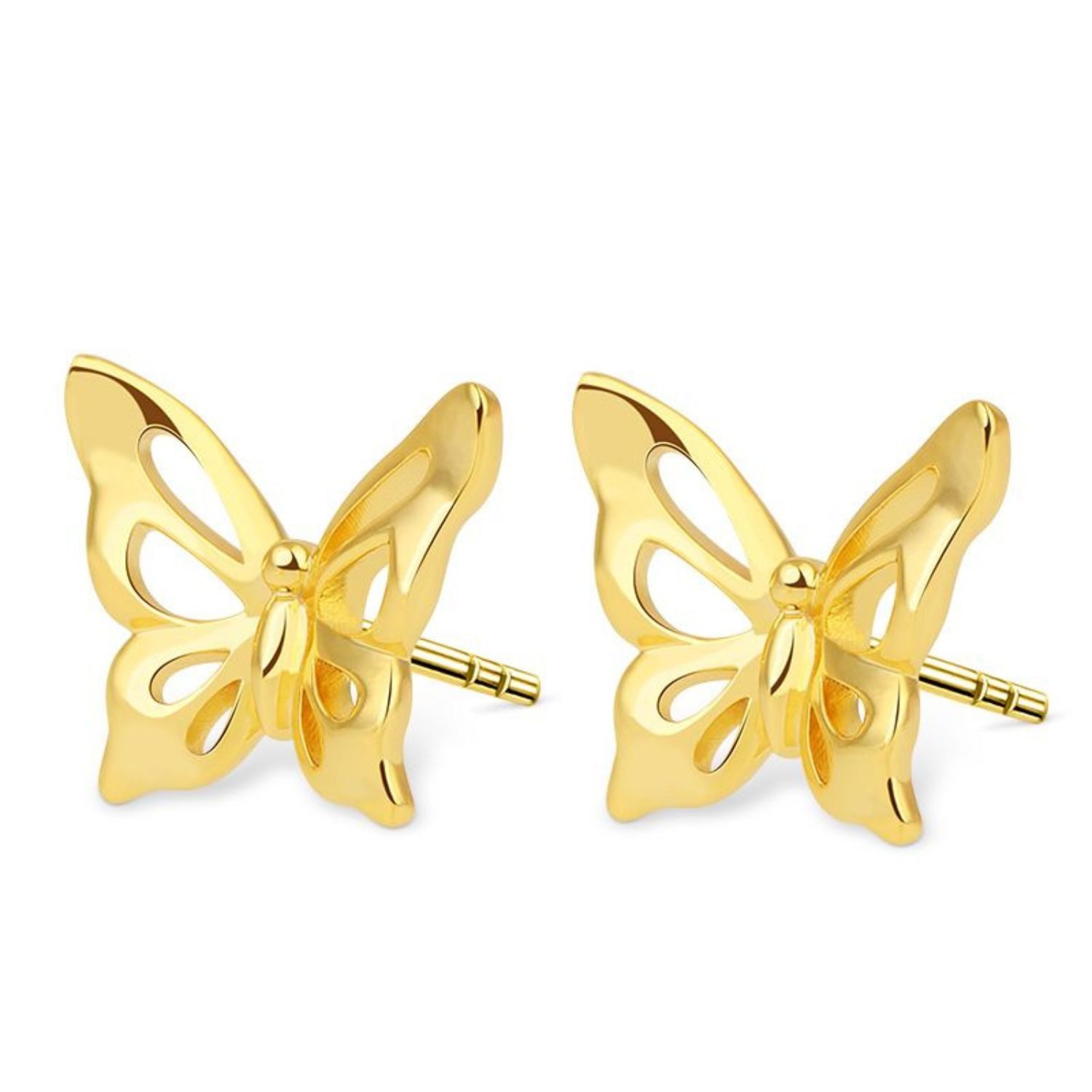 Gnoce Ohrring-Set Gnoce Ohrstecker Schmetterling EYE003 Silber vergoldet