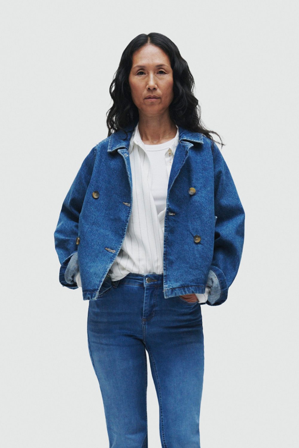 Jeansjacke ONLAPRIL SHORT DNM TRENCH AKM