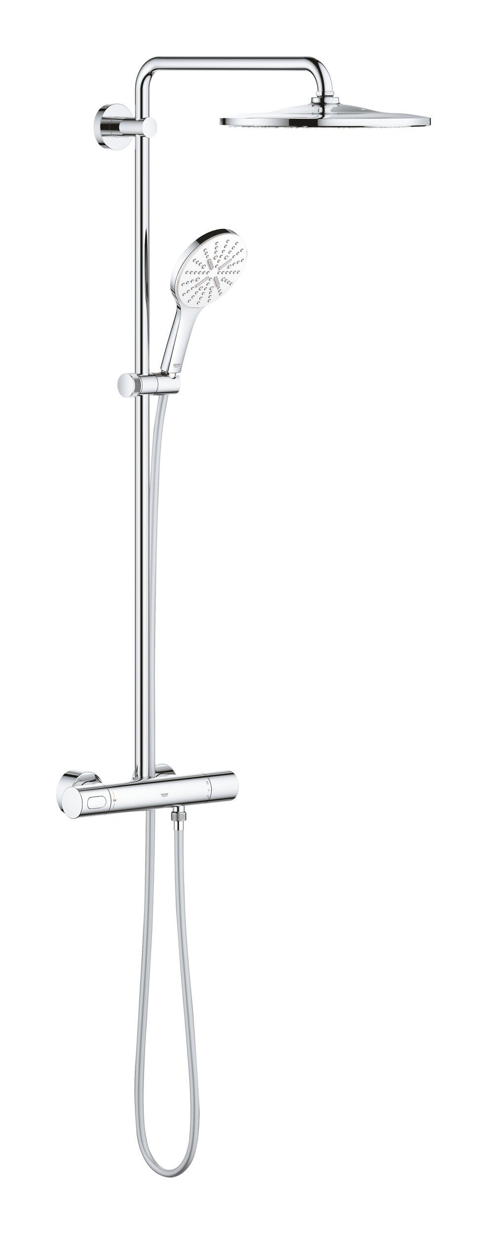 Grohe Duschsystem Rainshower SmartActive 310, Höhe 111.8 cm, Mit Thermostatbatterie Rund mit Mono Kopfbrause