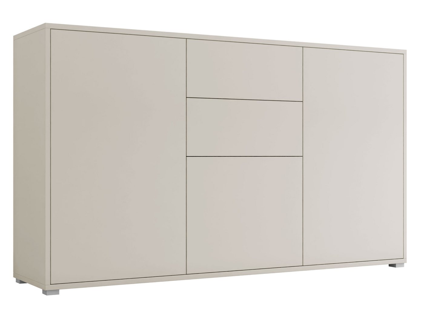 MIRJAN24 Kommode Gesita K3D2SZ (mit 2 Schubladen und 3 Türen), Griffloses Öffnungssystem