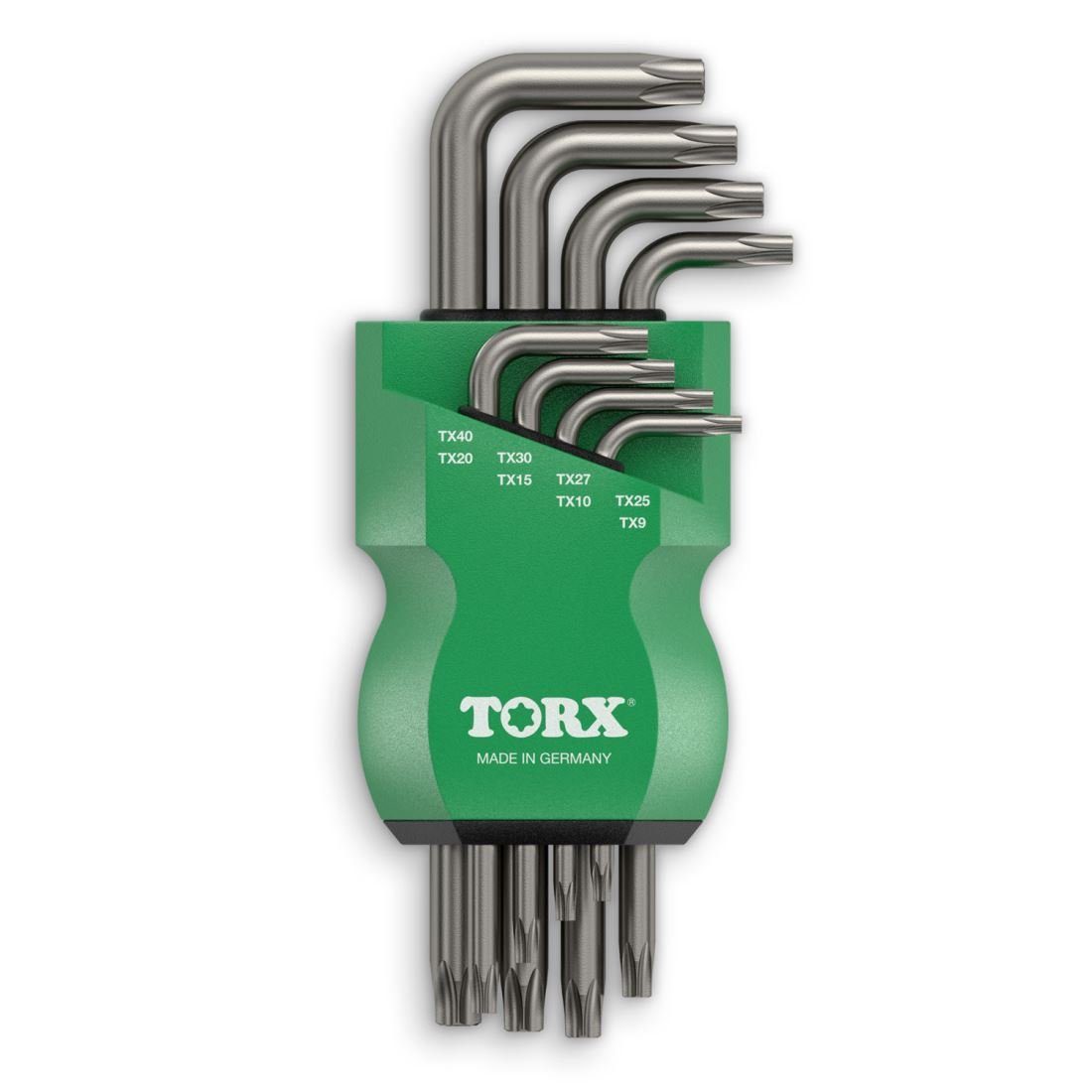 TORX Torxschlüssel Winkelschraubendreher Set 8teilig TX9-TX40 Stahlgrau