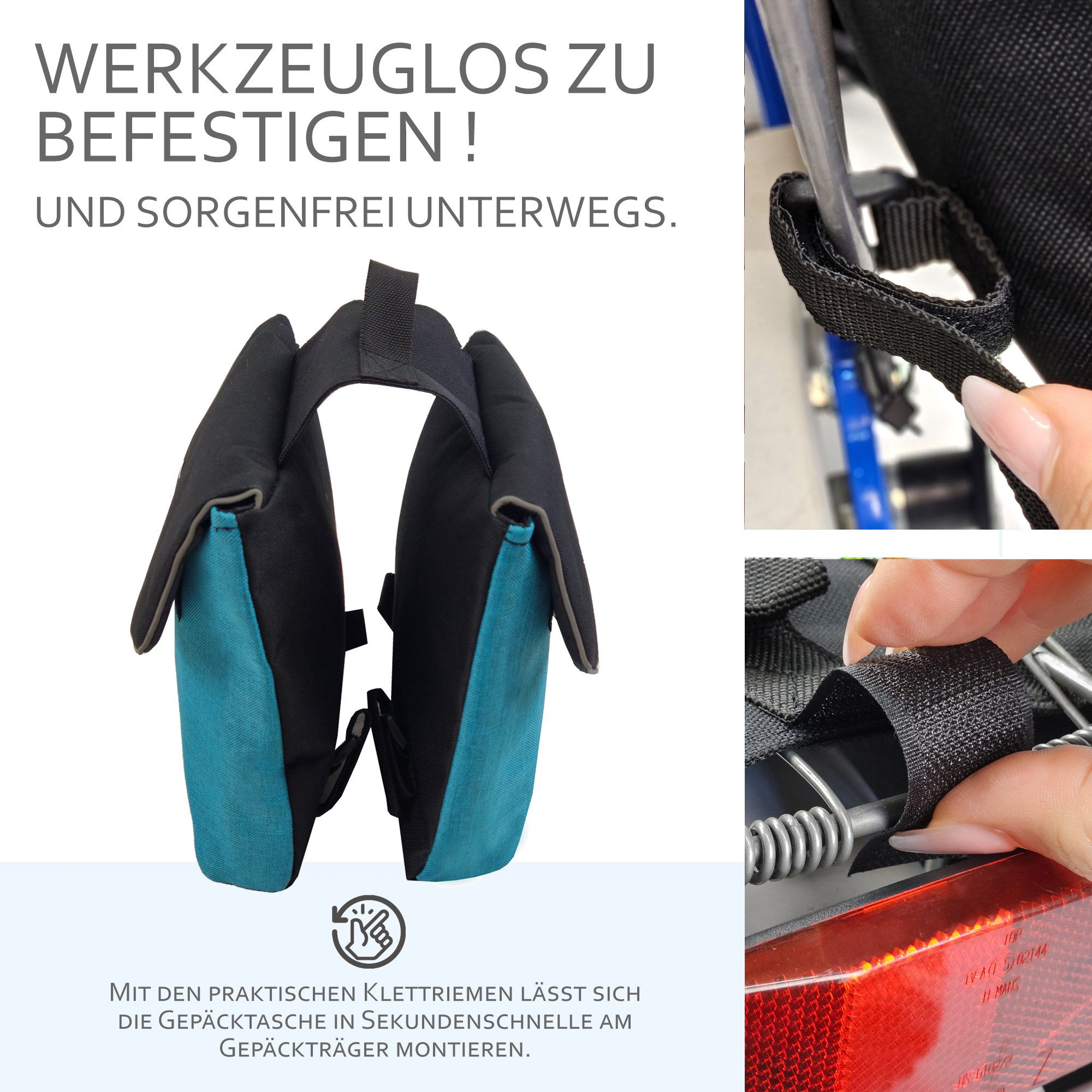 BambiniWelt by Rafael K. Fahrrad-Gepäckträger Gepäckträgertasche Fahrradtasche für Kinder z.B. für Puky Räder (M2)