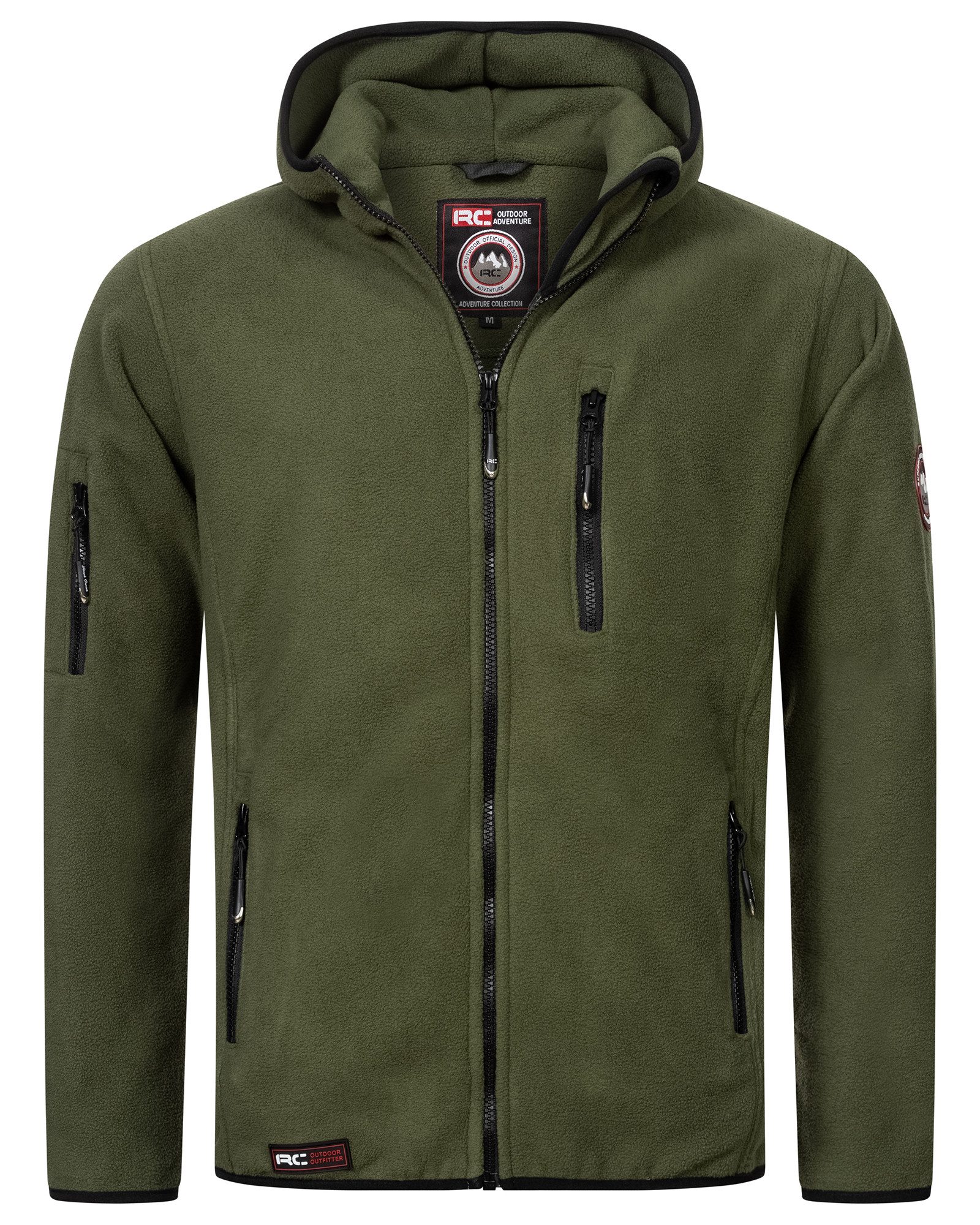 Fleecejacke Herren Jacke mit Kapuze H-390