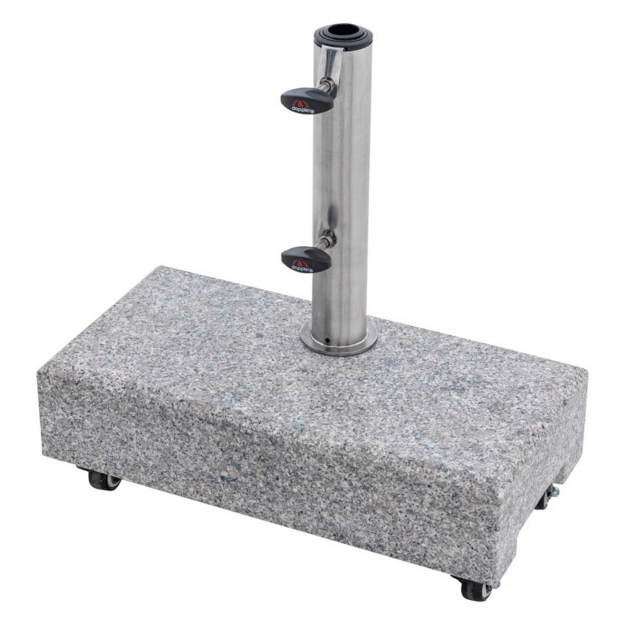 doppler® Schirmhalter Doppler Balkon Schirmständer Granit 25 kg mit Rollen 32 x 45cm