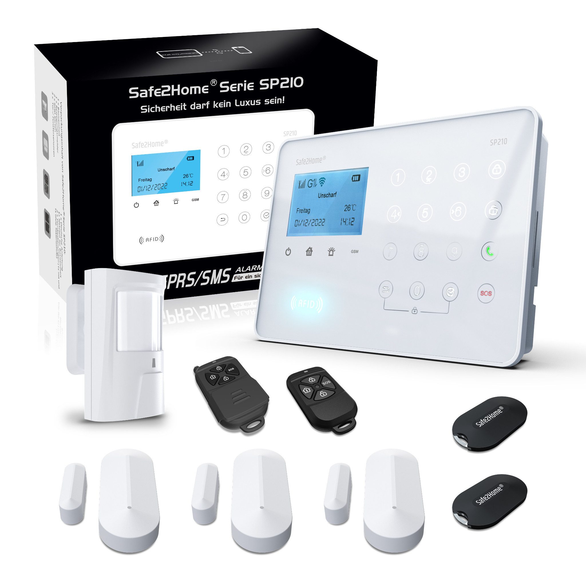 Safe2Home Safe2Home® SP210 – WIFI / GSM / SMS Alarmierung Alarmanlage Alarmanlage
