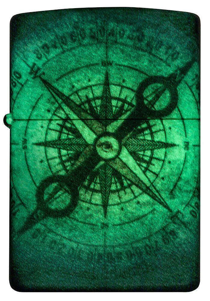 Zippo Feuerzeug Premium 540° Kompass schwarz matt Totenkopf Ghost - 60006593