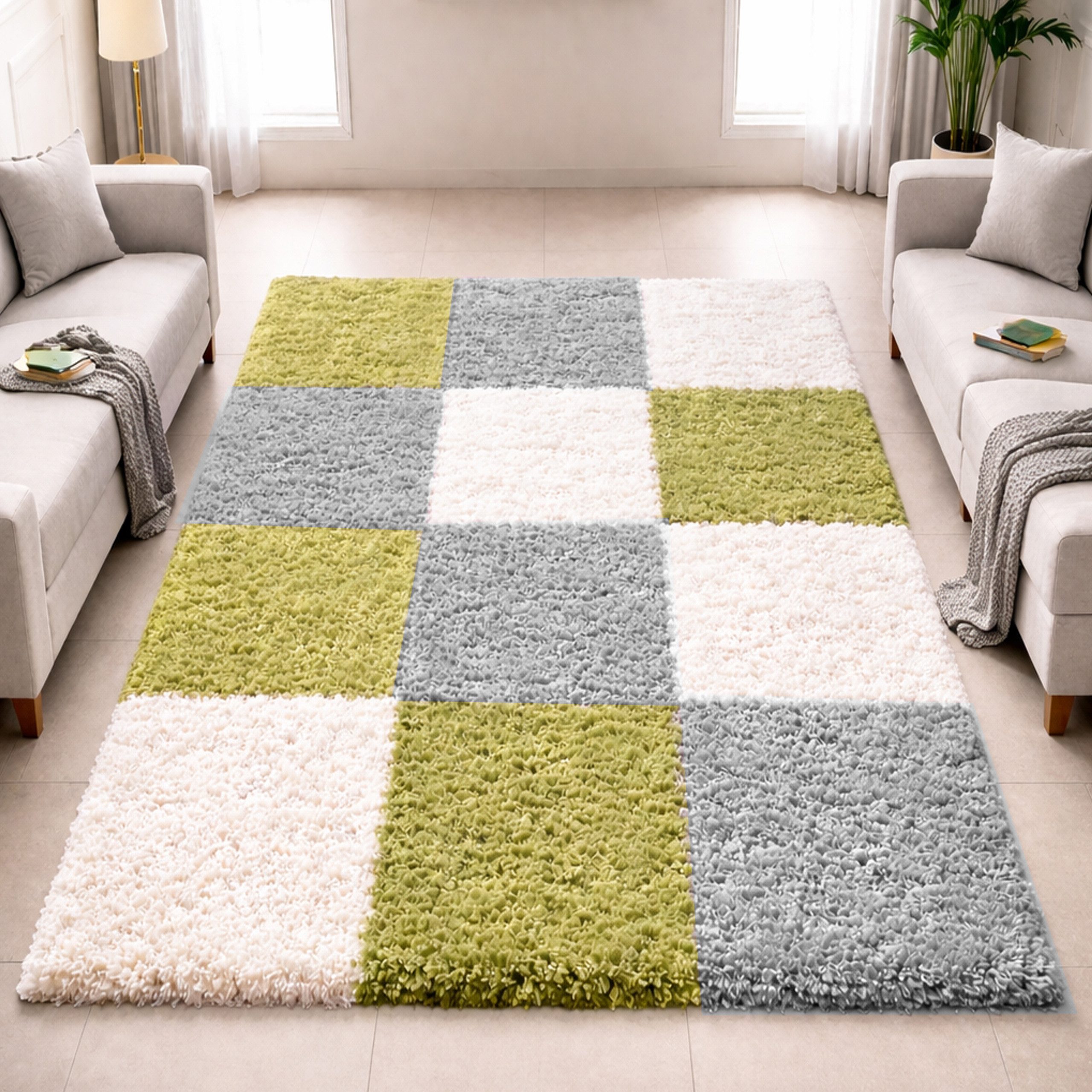 Carpetia Hochflor-Teppich Modernes Shaggy-Design, rechteckig, Höhe: 30 mm, weich, pflegeleicht, strapazierfähig