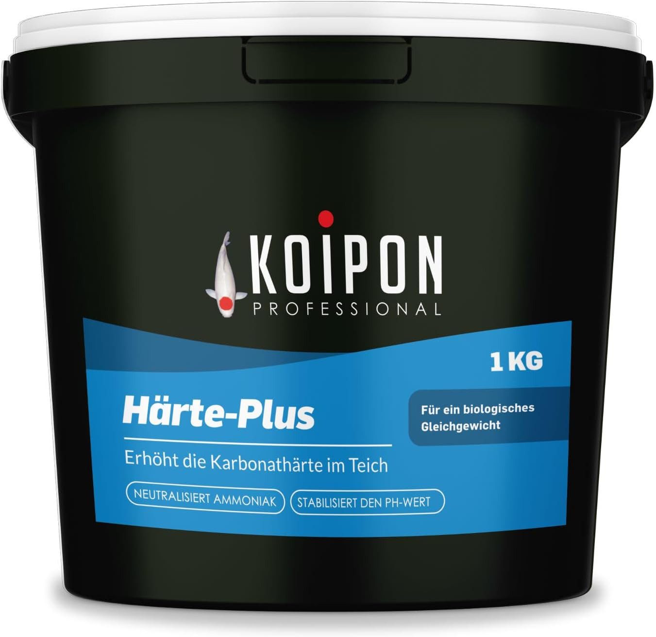 KOIPON Teichpflege KOIPON Härte-Plus Teichpflege Stabilisierung KH- & pH-Wert, KH-Wert erhöhen, pH-Wert stabil, Ammoniak reduzieren, Made in Germany
