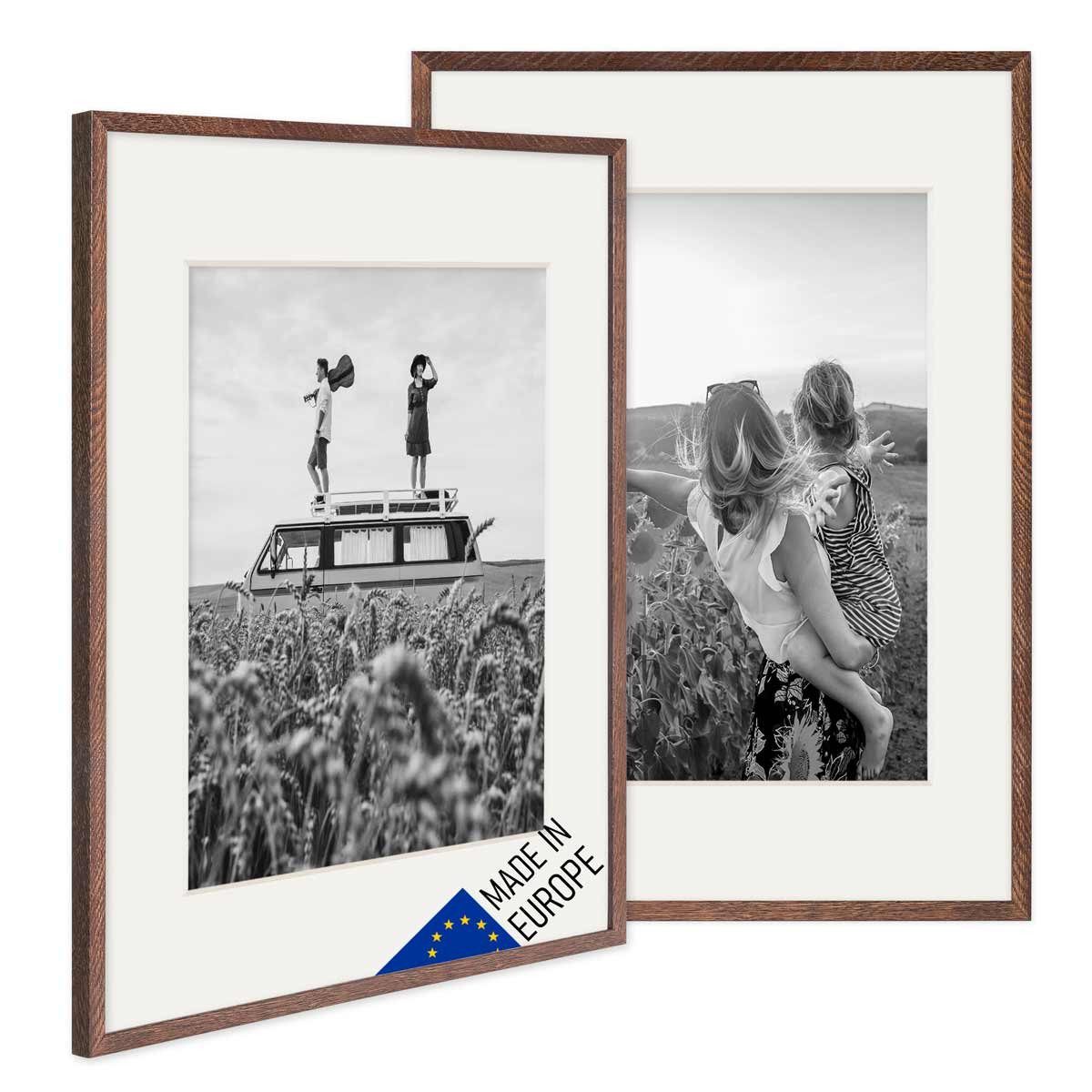 PHOTOLINI Bilderrahmen 2er Set Echtholz mit günstig online kaufen
