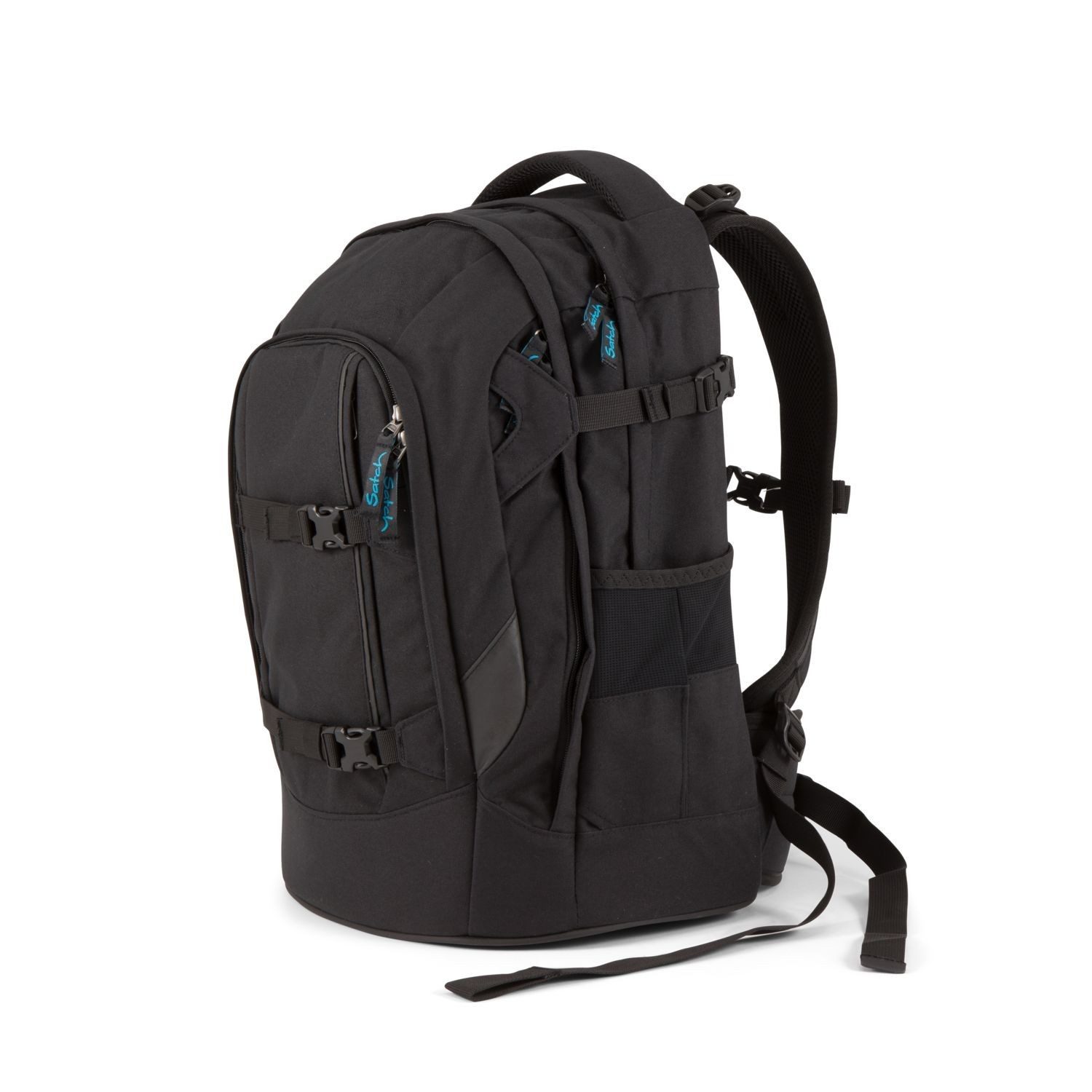Satch Schulranzen Schulrucksack PACK Black Bounce (1 Stück), Laptop-Fach, Your-Size-System, Schulranzen