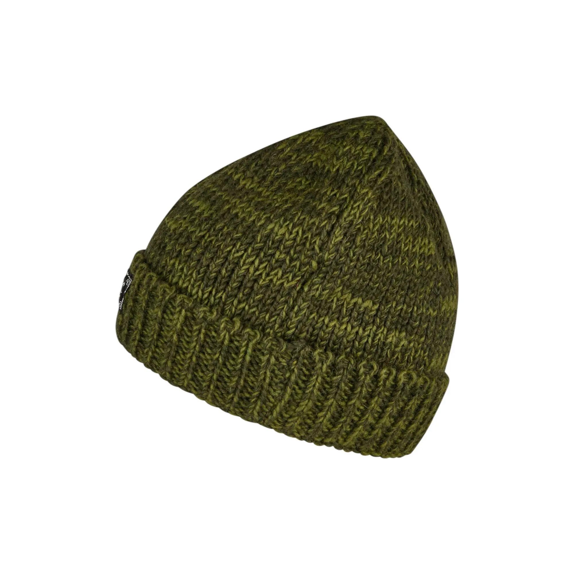 THC Natural Line Strickmütze THC Schafwoll Rollcap 720 grün (1 Stück, 1-St., 1 Stück) Innenfutter: Fleece