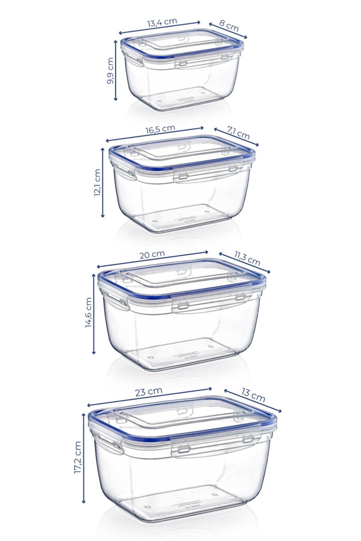 Concept 100% Plastik Vorratsdosen, Vorratsdose Hermia FRM1138, Transparent,