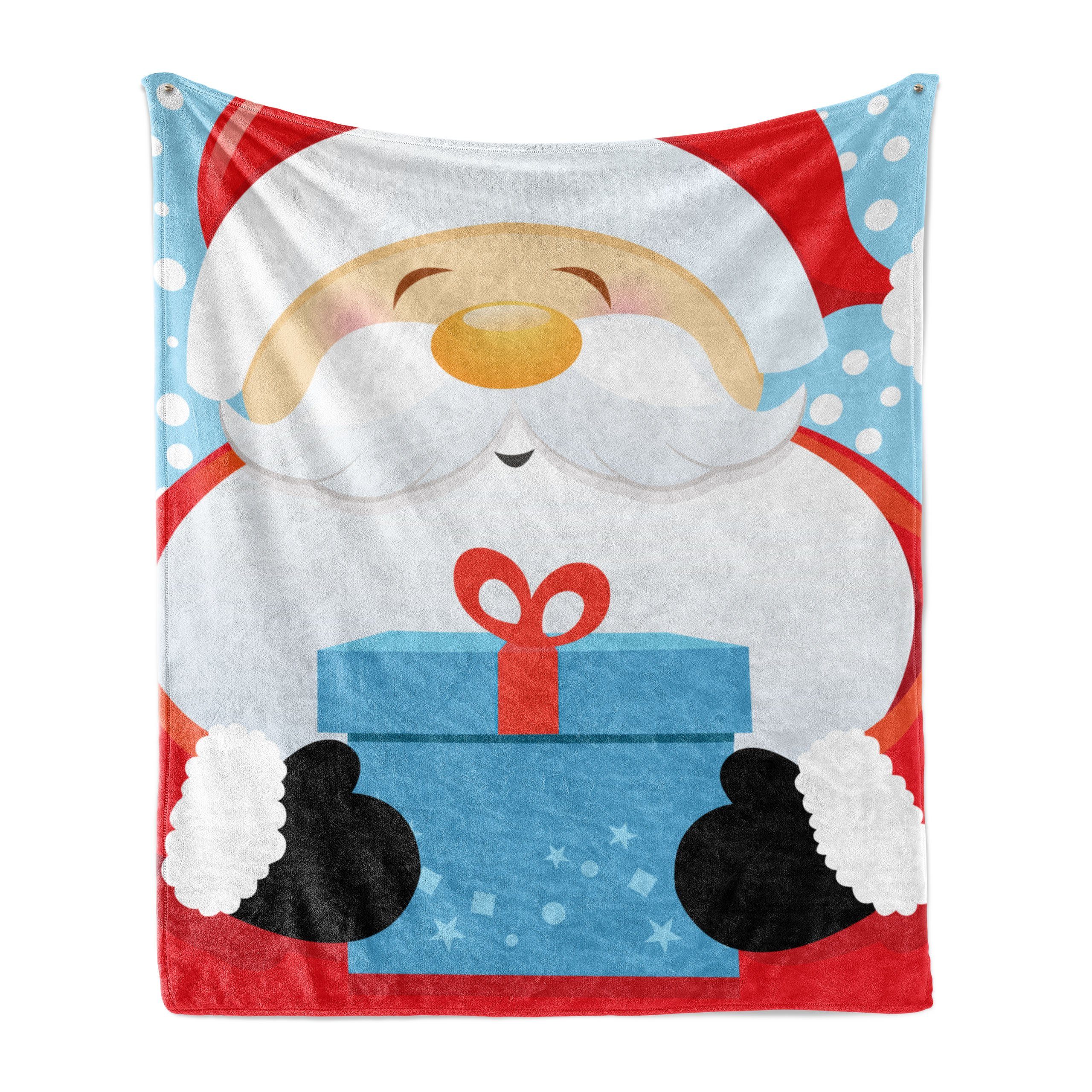 Santa Geschenk mit Wohndecke für Plüsch Gemütlicher Abakuhaus, Weihnachten und Innen- Außenbereich, Happy den