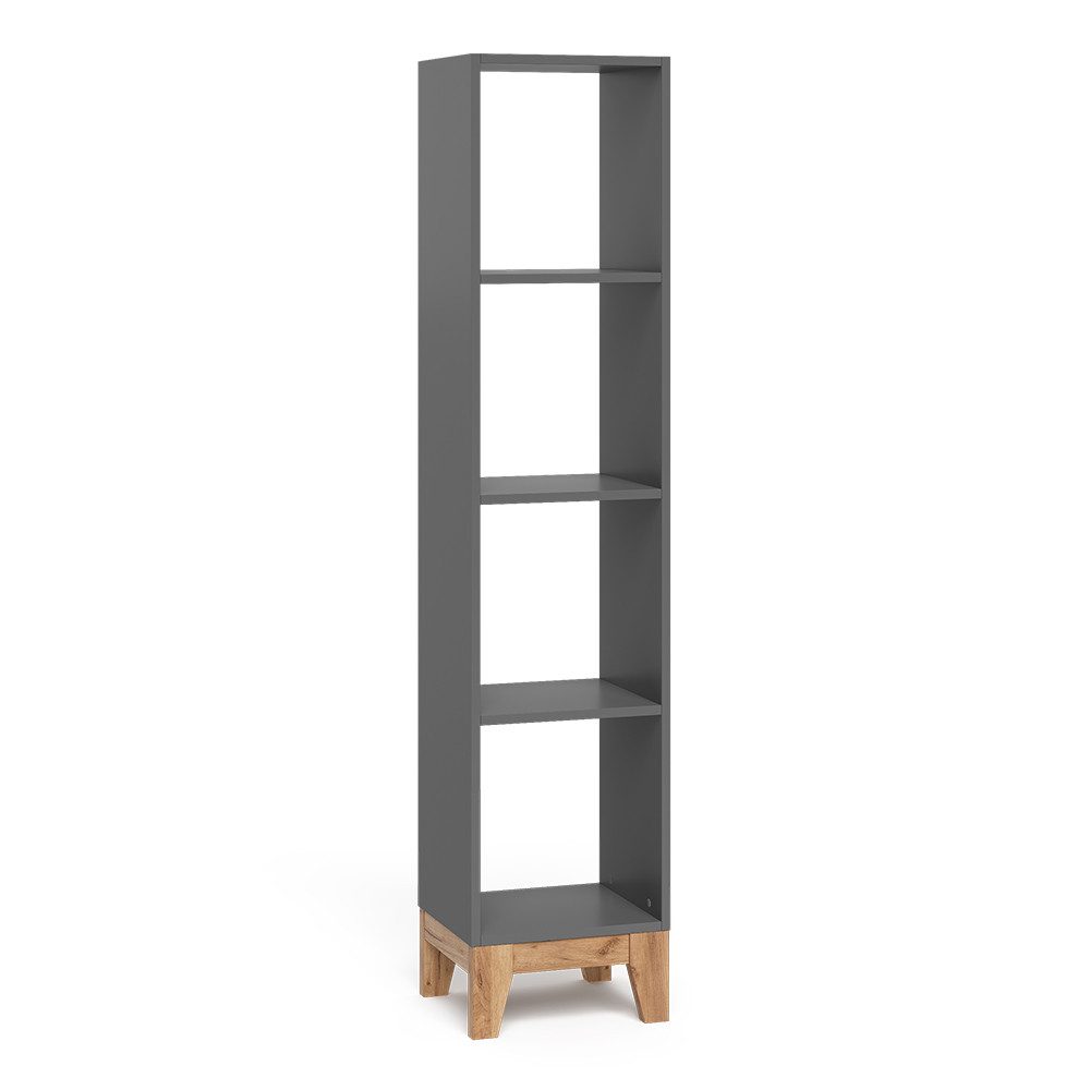 Bücherregal Malia, Grau/Artisan/Artisan, 35.2 x 159.5 cm